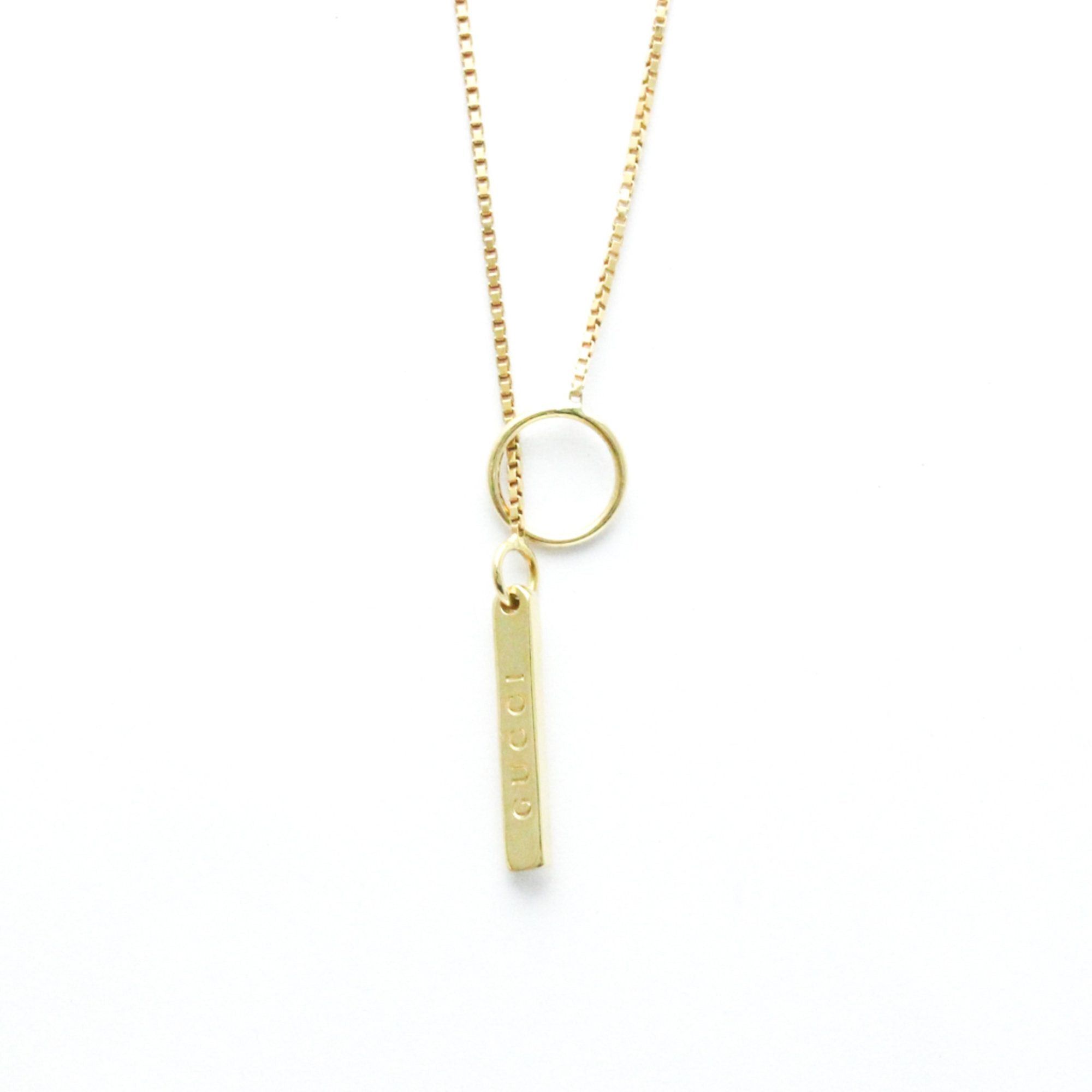 image of Gucci Lariat Necklace Yellow Gold [18K] Men,women Pendant Necklace, Women's