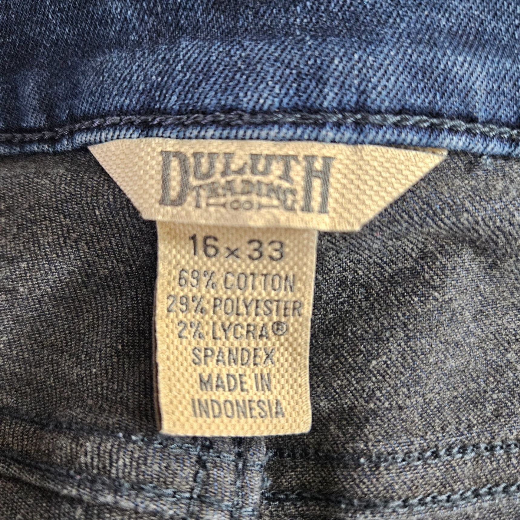 Vintage Duluth Womens Jeans Bootcut Brushed Back 16 Blue Dark Wash Mid Rise Size 38" / US 16 / IT 52 - 6 Thumbnail