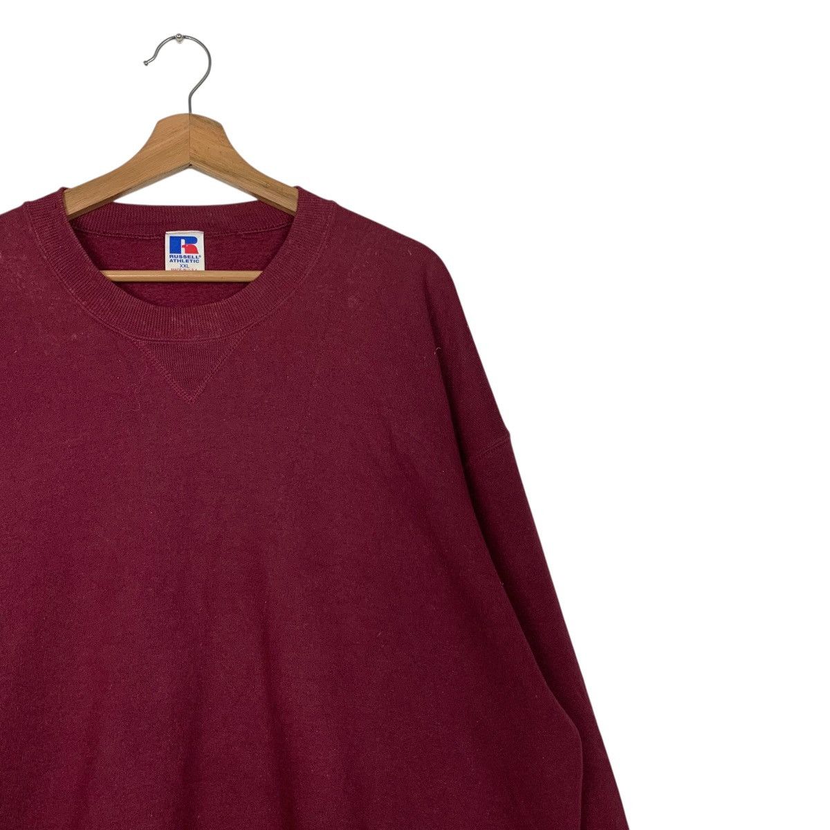 Japanese Brand Vintage 90's RUSSELL Plain Crewneck Sweatshirt #2943-C133 Size US XXL / EU 58 / 5 - 4 Thumbnail