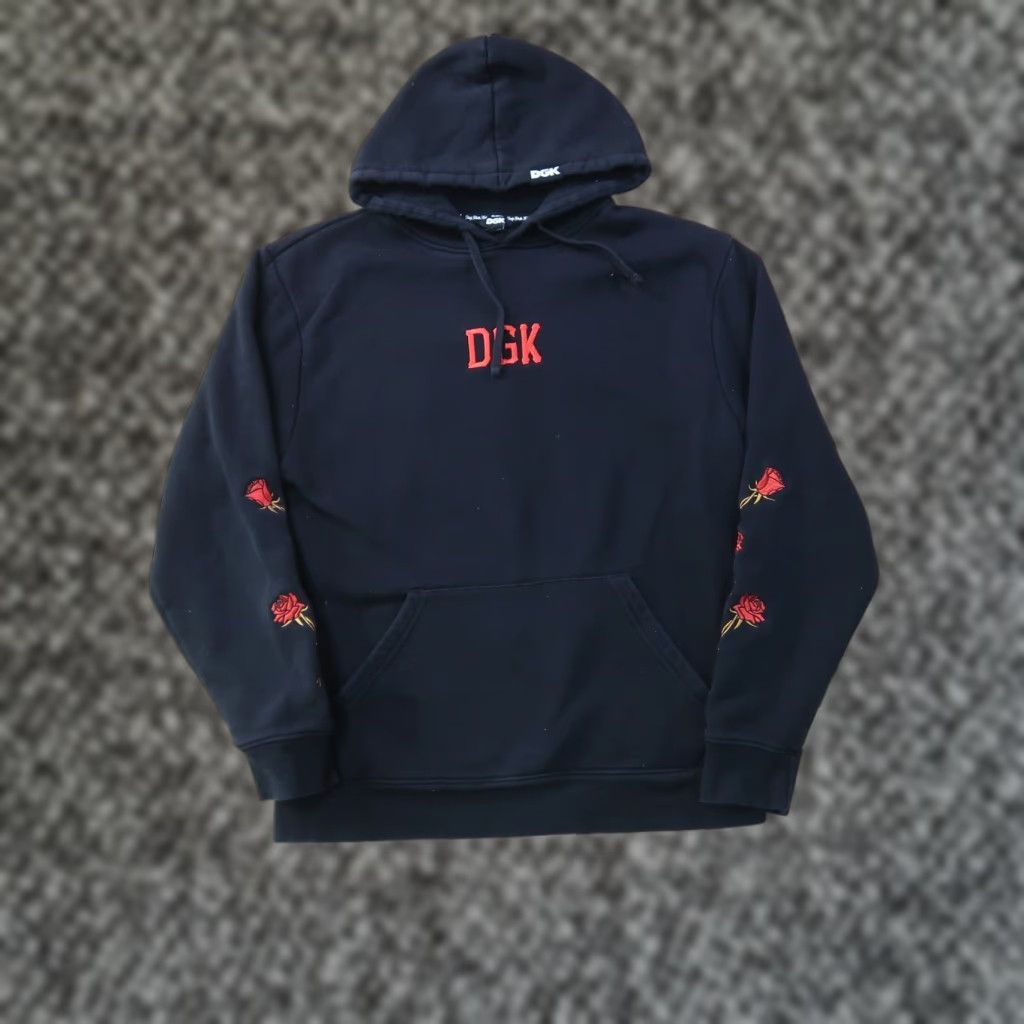 DGK DGK Hoodie Mens Large Black Pullover Sweatshirt Jason Friday The 13th Embroidered Hooded • Regular Fit, Cotton Fleece, Drawstring, Long Sleeve, Knit Size US L / EU 52-54 / 3 - 1 Thumbnail