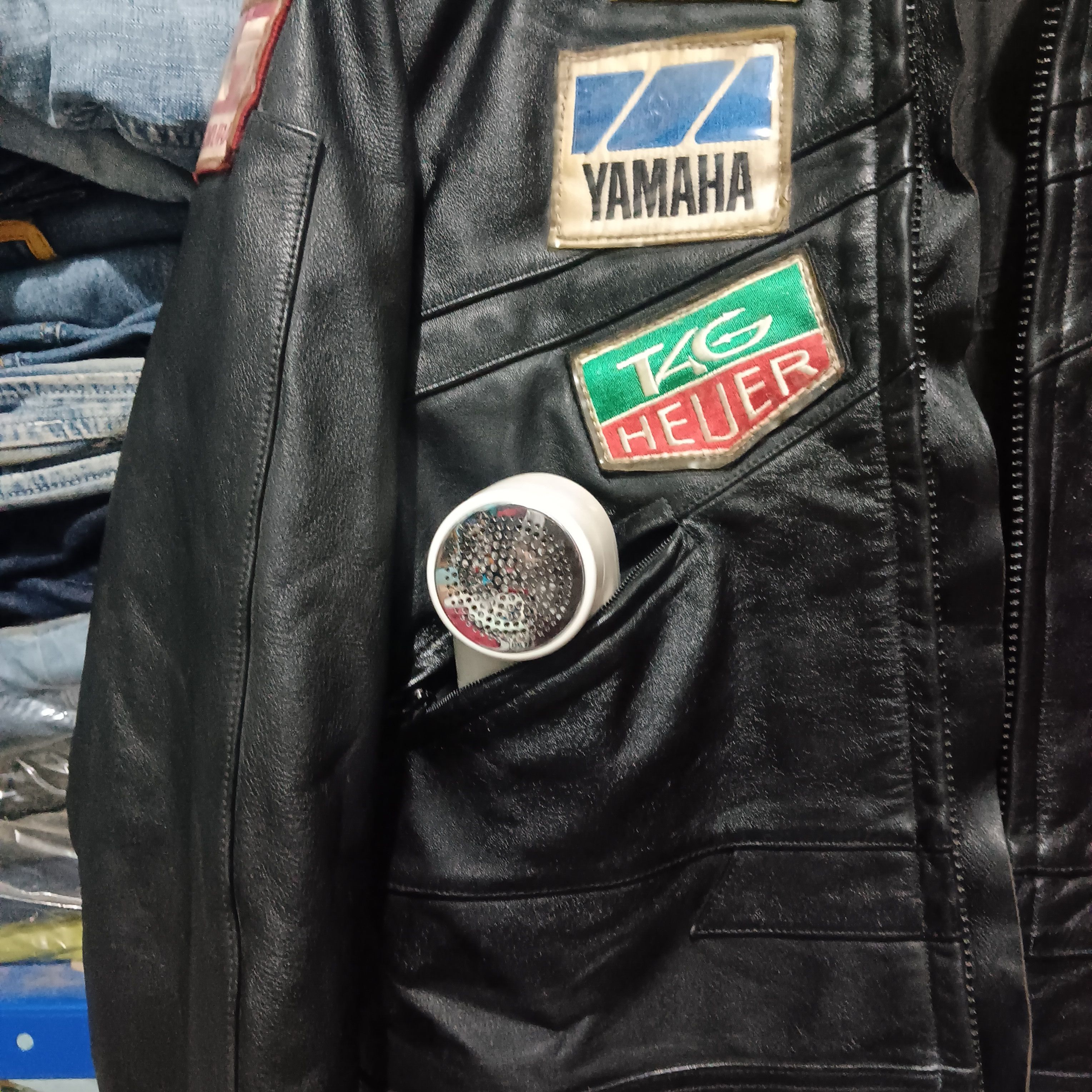 Leather vintage Polo motorrad full patch leather jacket Size US L / EU 52-54 / 3 - 11 Thumbnail