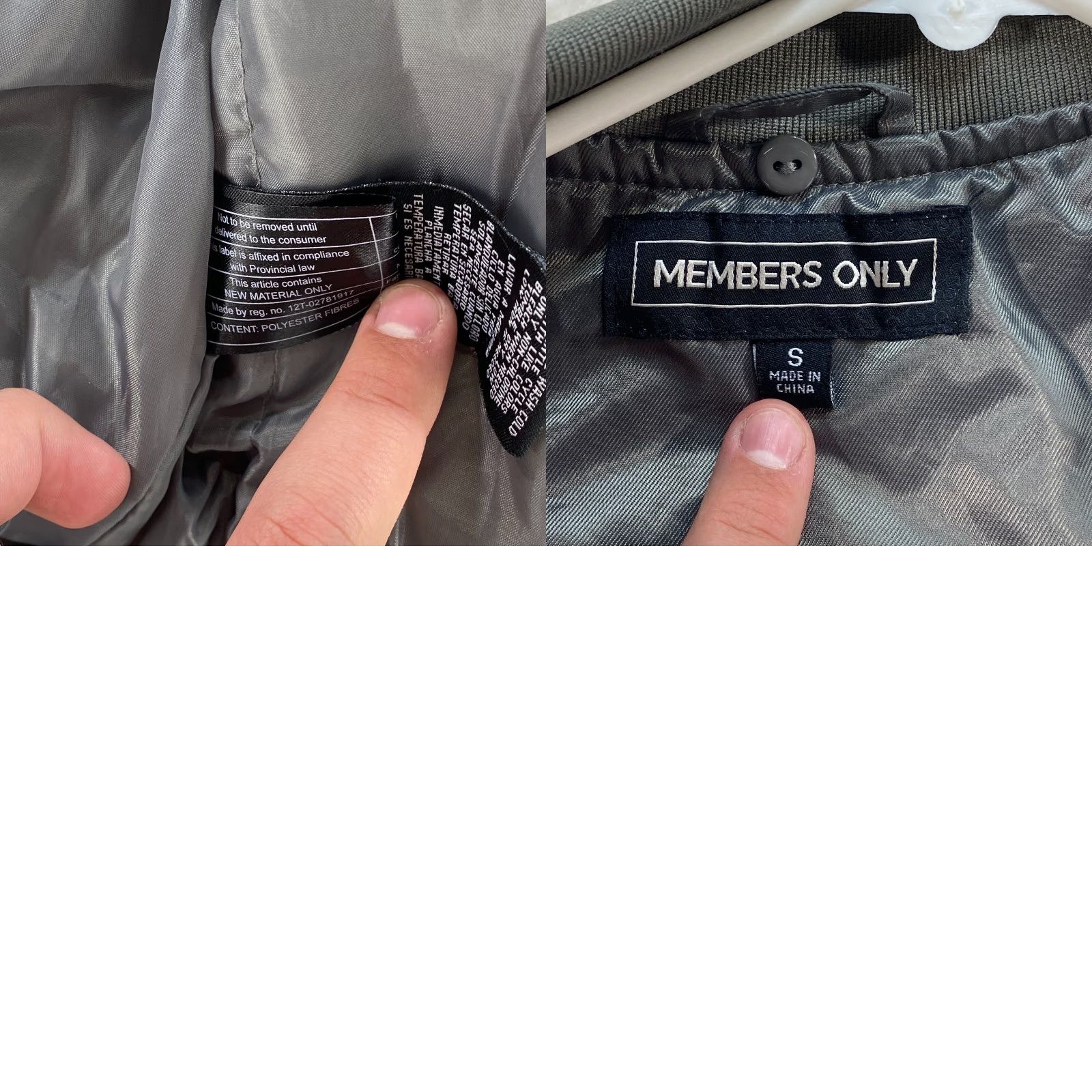Members Only VINTAGE Members Only Jacket Mens Small S Gray Full Zip Bomber Racer Coat Lined Size US S / EU 44-46 / 1 - 9 Thumbnail