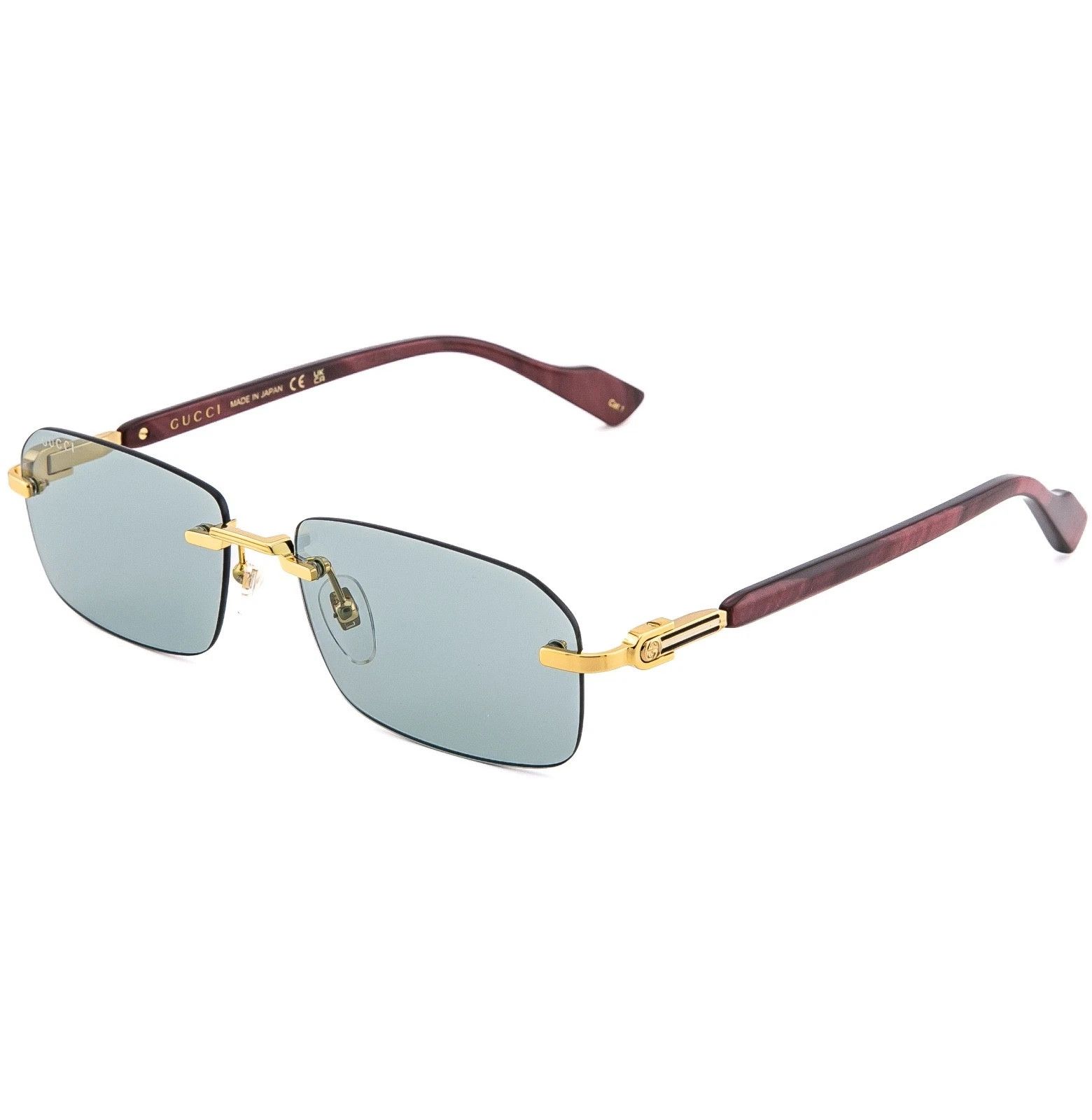 Gucci GUCCI GG1221S WEB Logo 1221 Burgundy 003 Narrow Sunglasses Size ONE SIZE - 6 Thumbnail