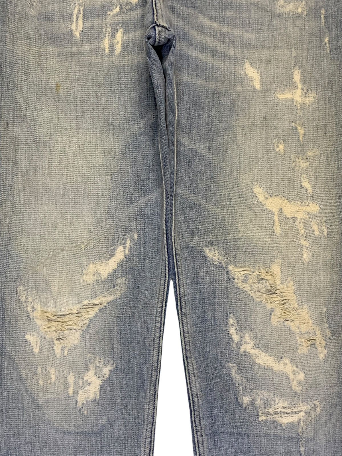 Japanese Brand × Replay Vintage Rattle Trap X Replay Faded Wash Distress Slim Jeans Size US 30 / EU 46 - 5 Thumbnail
