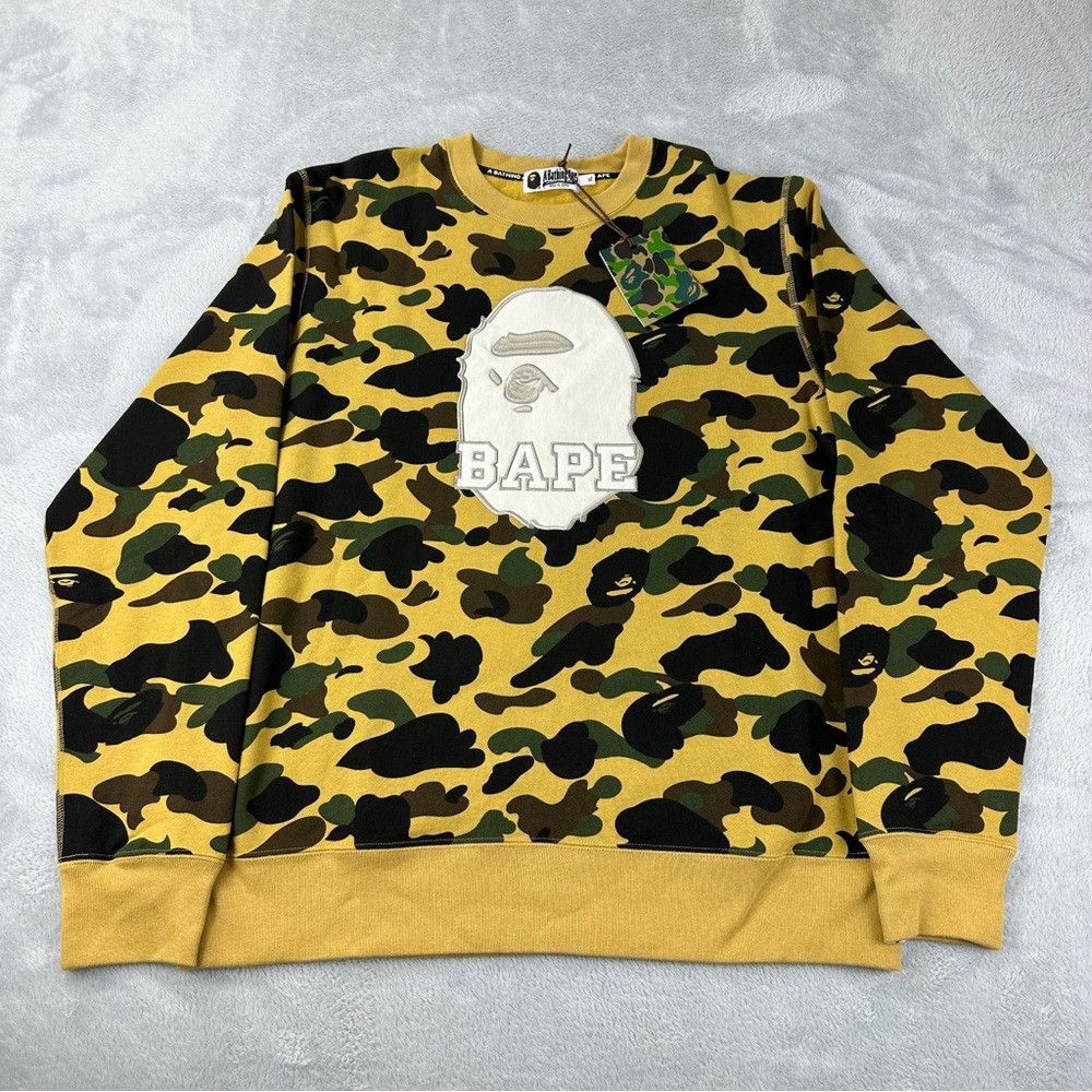 Bape 1st Camo Ape Head Crewneck Size US XL / EU 56 / 4 - 1 Thumbnail