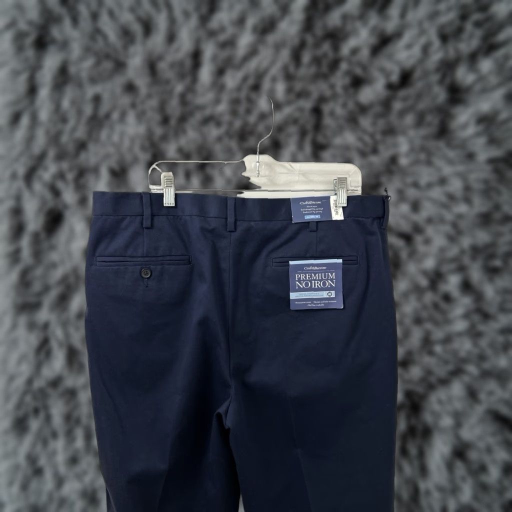 Croft & Barrow Crofts & Barrow Premium Pants Mens 38x30 Navy Blue Classic Fit YKK No Iron Dress Pants Size US 38 / EU 54 - 1 Thumbnail