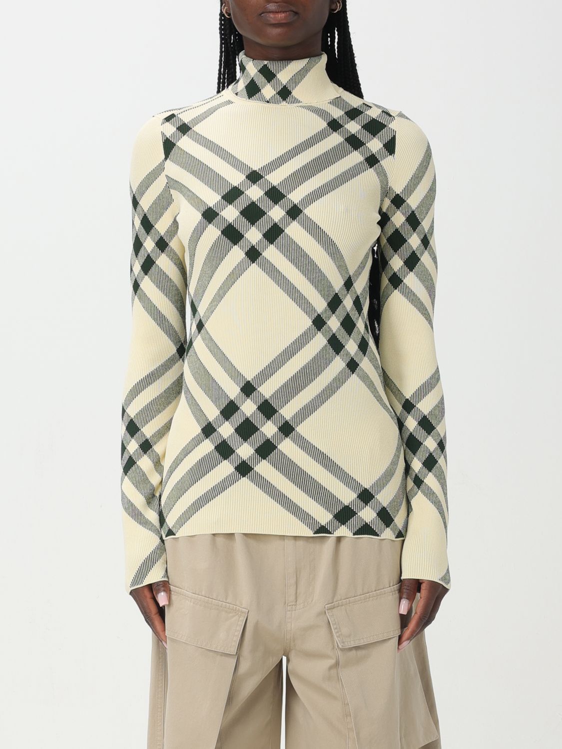 image of Burberry Sweater Woman Beige, Women's (Size Large)