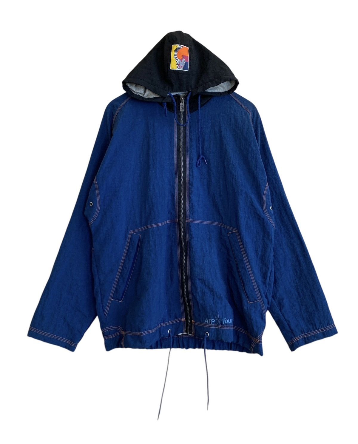 Adidas Very Rare Vintage Brand Adidas ATP Tour Nylon Hoodie 2000s Size US S / EU 44-46 / 1 - 2 Thumbnail