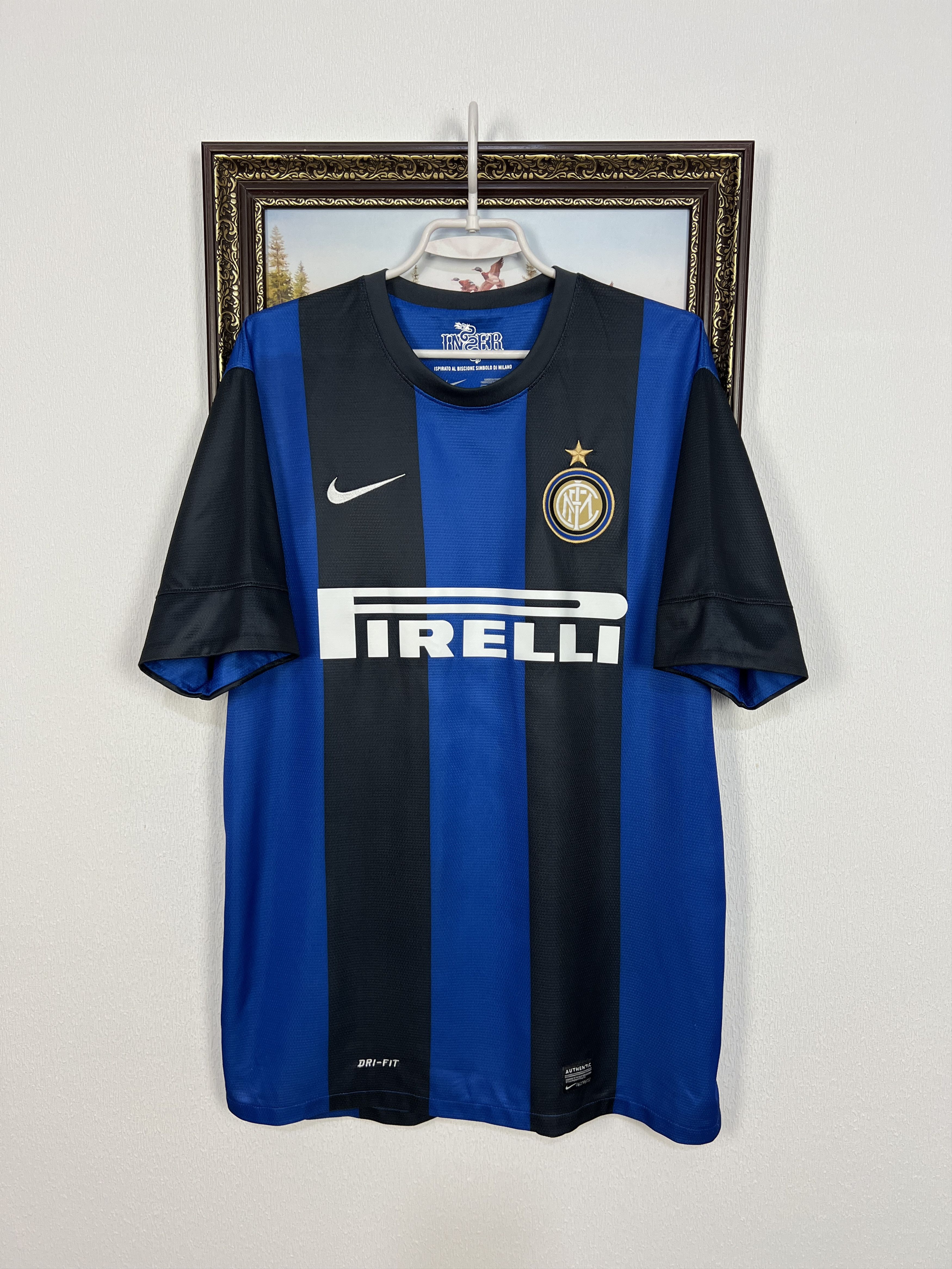 Nike Inter Milan Home football shirt 2012 Soccer Nike Maglia Size US XL / EU 56 / 4 - 1 Thumbnail