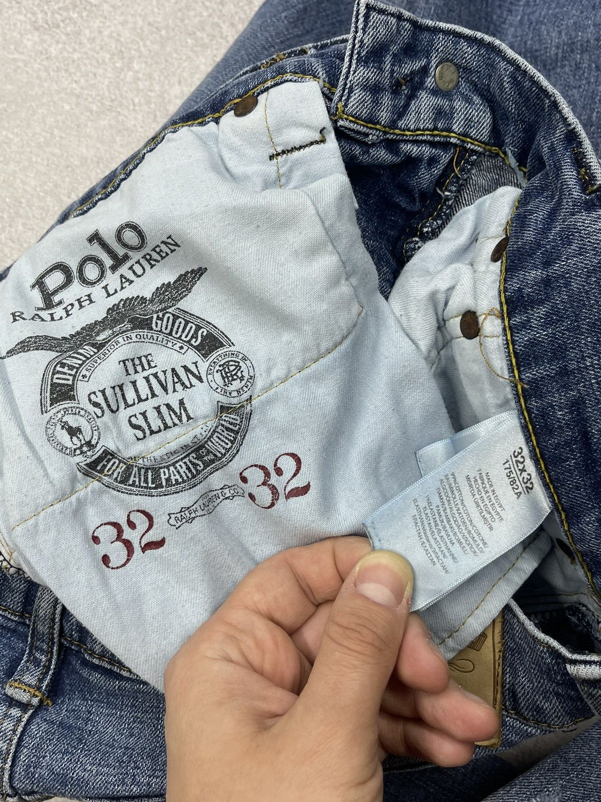 Polo Ralph Lauren Vintage Polo Ralph Lauren Distressed Denim Jeans Blue Y2K Size US 32 / EU 48 - 11 Thumbnail