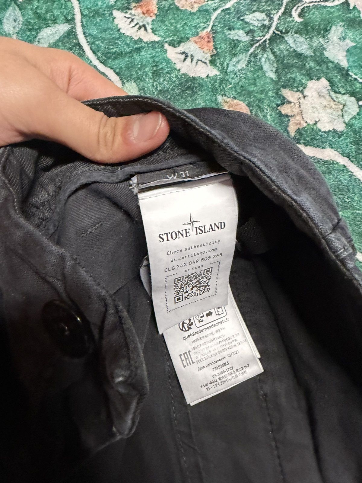 Stone Island Stone Island Black Flap Pocket Cargo Pants Size US 31 - 5 Thumbnail