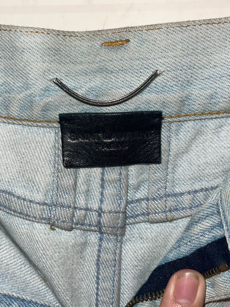 Yves Saint Laurent Saint Laurent 14ss Runway Light Blue Yellow Mud Dye Specia Size US 29 - 6 Thumbnail
