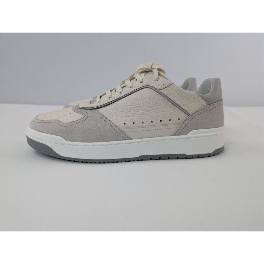 Brunello Cucinelli o1rshd1 Leather Low-Top Sneakers in White / Grey / Cream Size US 9 / EU 42 - 11 Thumbnail