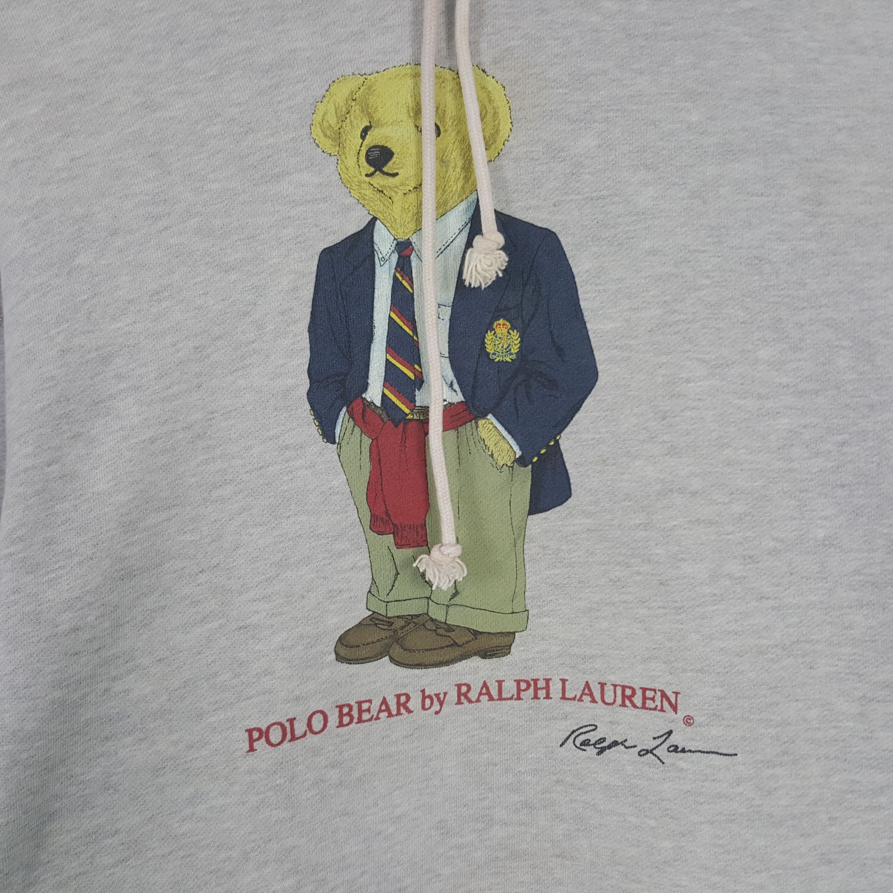 Polo Ralph Lauren × Vintage Vintage Polo Bear Ralph Lauren Sweatshirt Hoodies Size US M / EU 48-50 / 2 - 2 Thumbnail