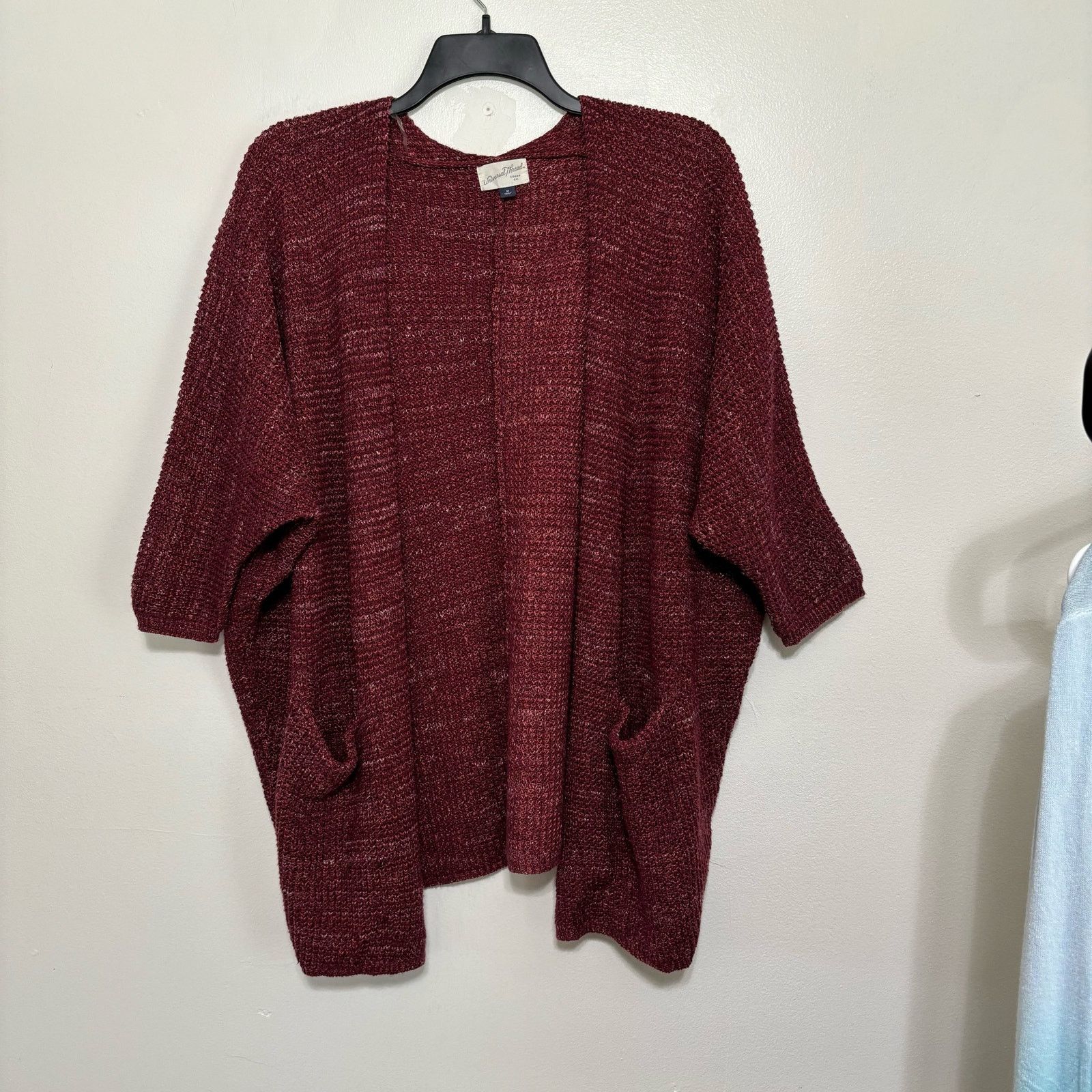 Other Universal Thread Burgundy Open Front Cardigan Cozy Layer Size M / US 6-8 / IT 42-44 - 1 Thumbnail