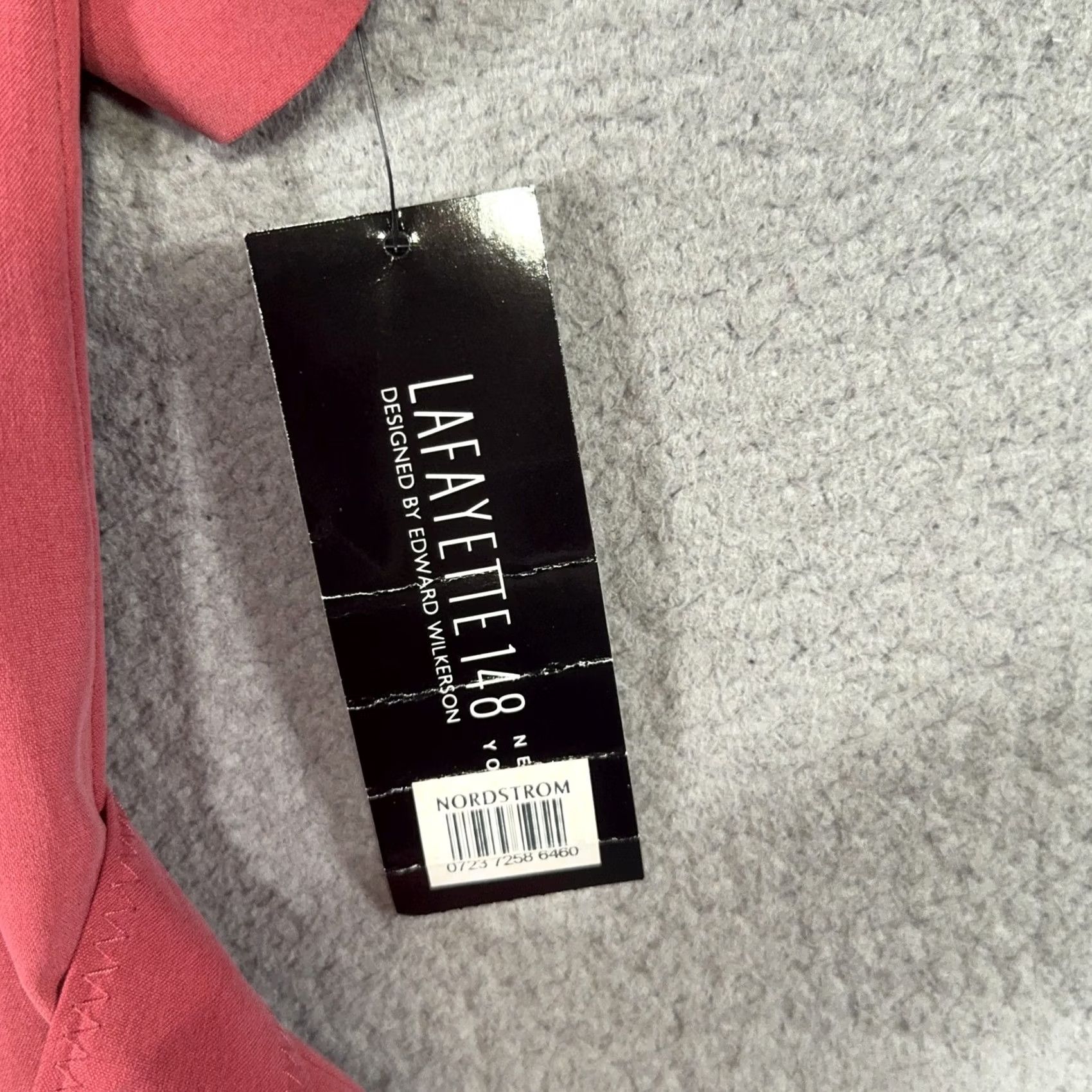 Vintage Lafayette 148 New York Silk Dress Large Red Belted Shirt Pocket Dress Size L / US 10 / IT 46 - 4 Thumbnail