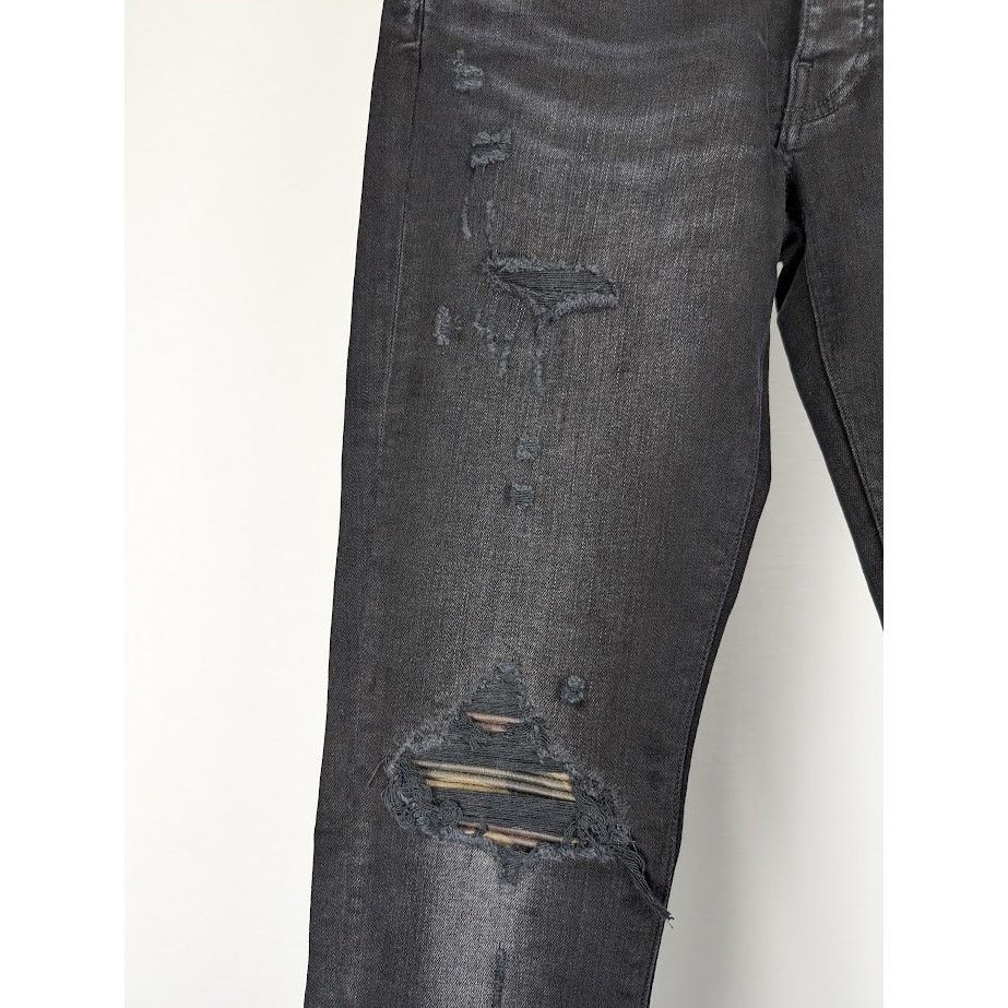 Amiri o1rshd1 Leather Camo MX1 Jean in Aged Black Size US 30 / EU 46 - 6 Thumbnail
