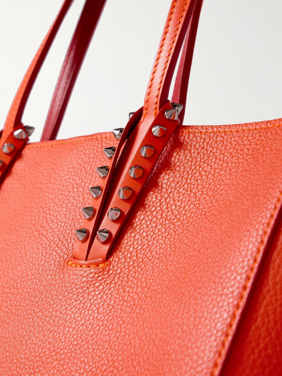 Christian Louboutin os11x0126 Size: OS / Cabata Small Spiked Tote Bag in Orange Size ONE SIZE - 4 Thumbnail