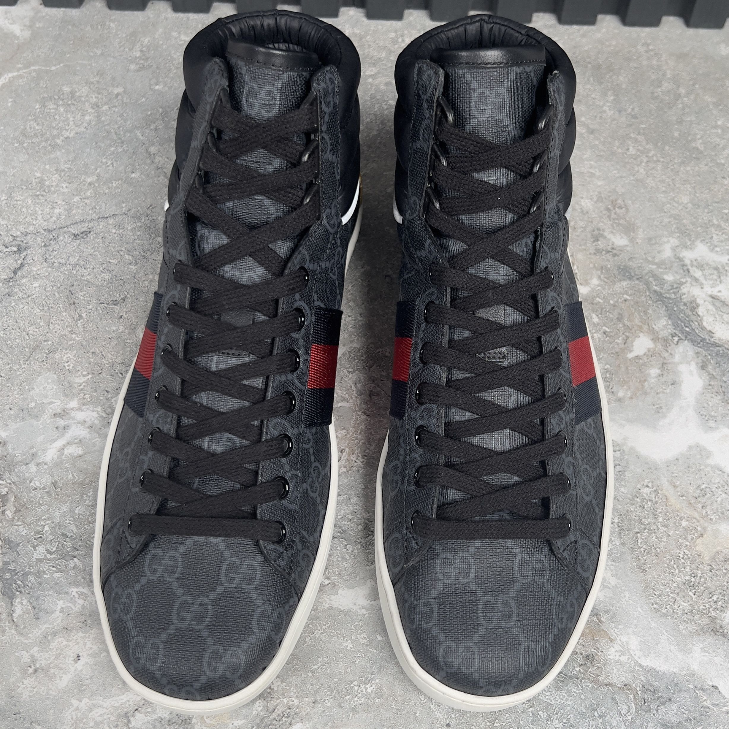 Gucci GUCCI Ace Web Supreme GG Monogram Sneakers Leather Size US 9 / EU 42 - 5 Thumbnail