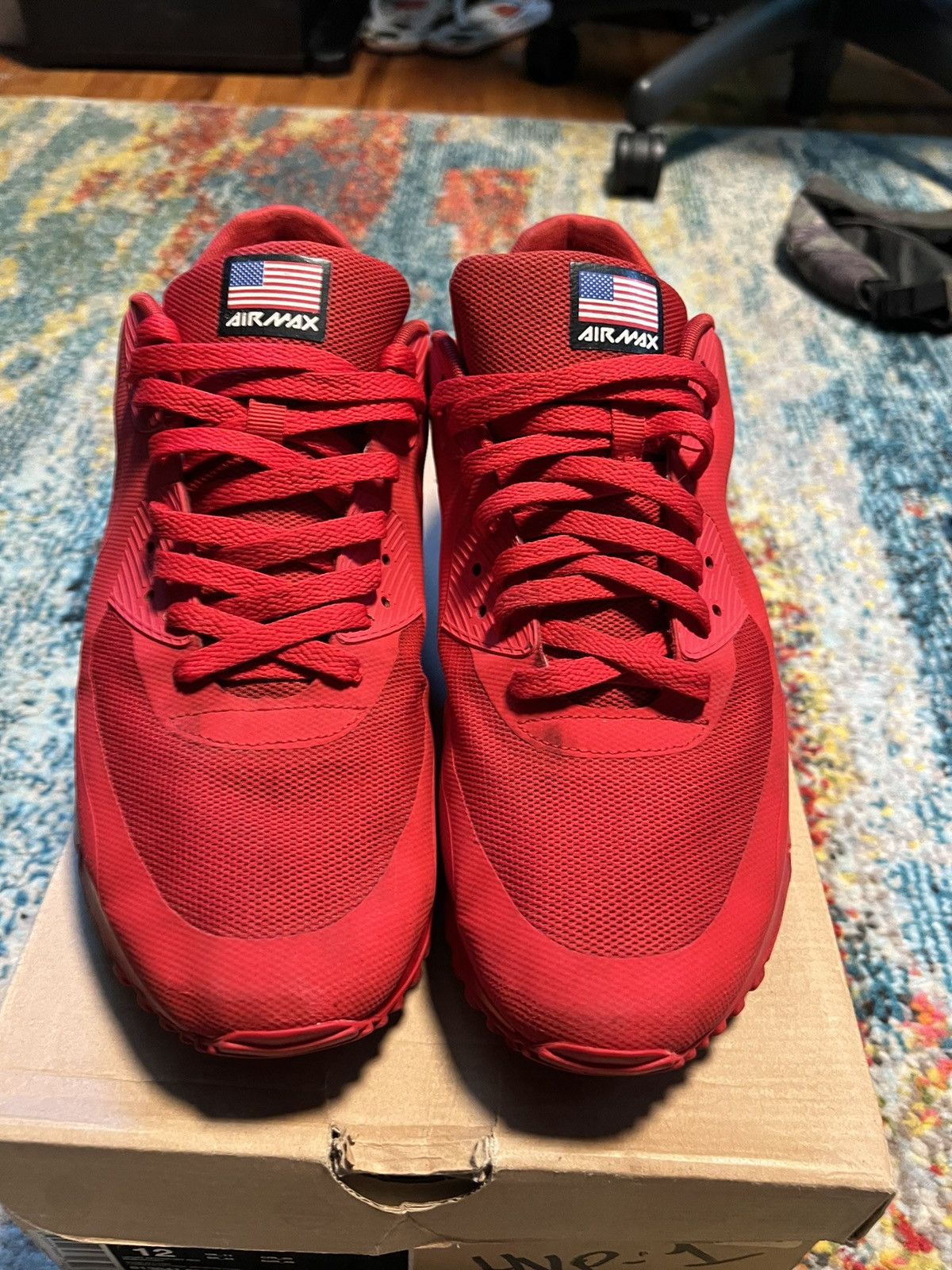 Kanye West × Nike air max 90 USA 🇺🇸 Independence Day Size US 12 / EU 45 - 2 Thumbnail