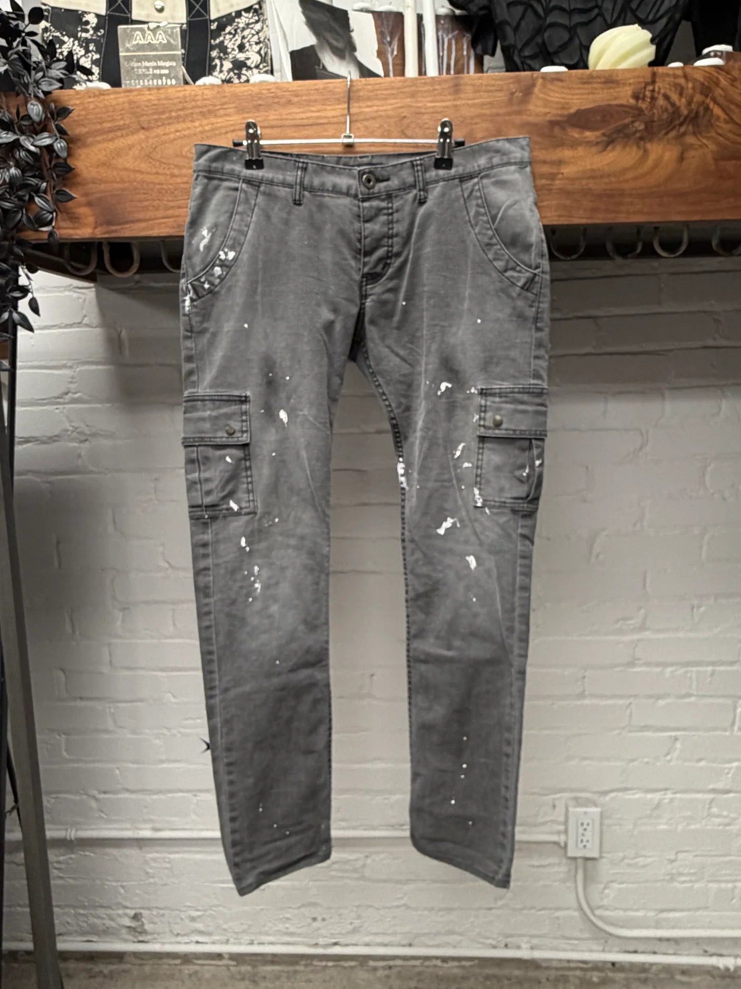Undercover Undercover x Hysteric Glamour Paint Splattered Grey Skinny Jeans Size US 32 / EU 48 - 1 Thumbnail