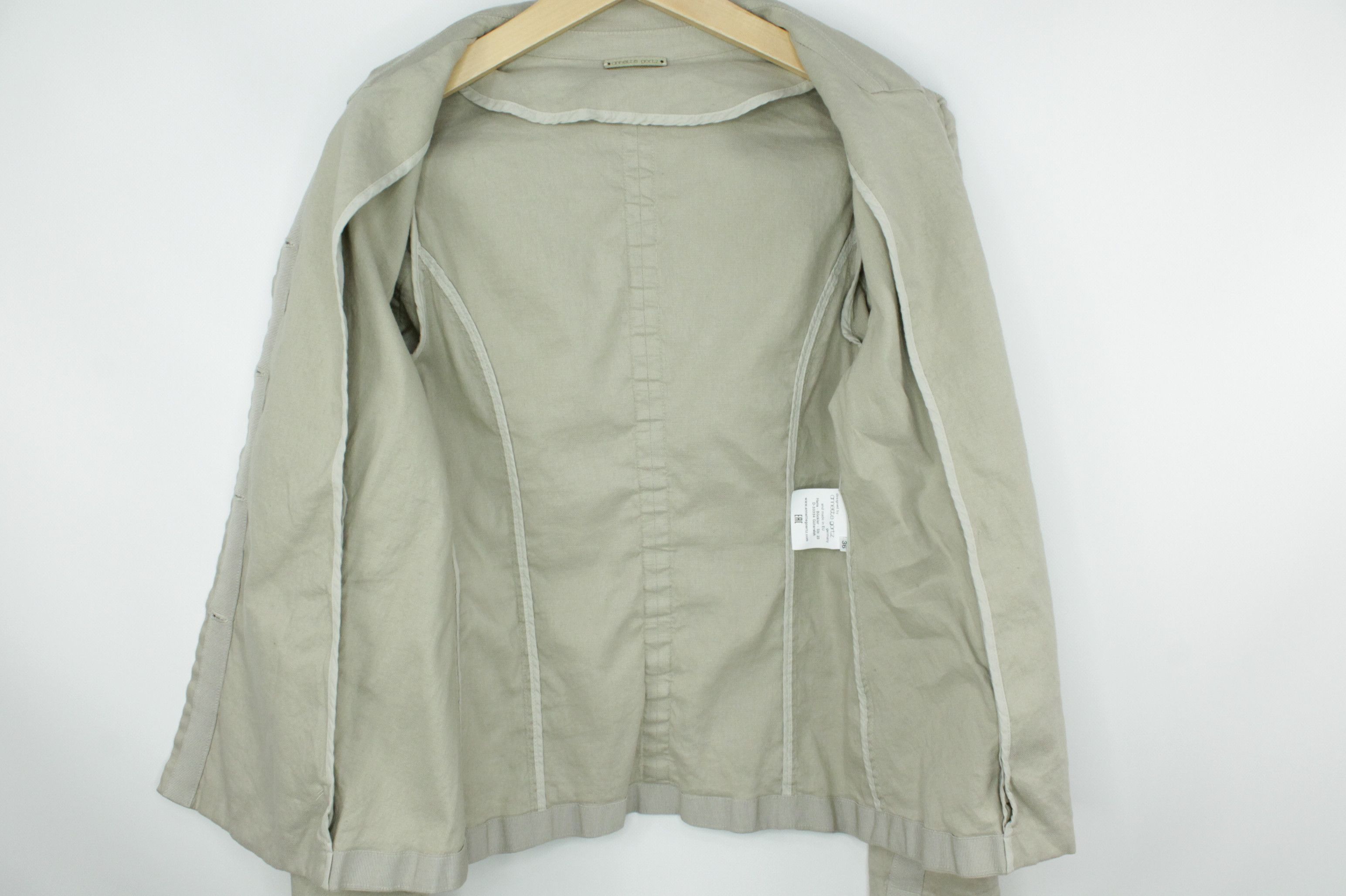 Annette Gortz Annette Gortz Ilka Beige Cotton Linen Stretch Light Jacket Size S / US 4 / IT 40 - 10 Thumbnail