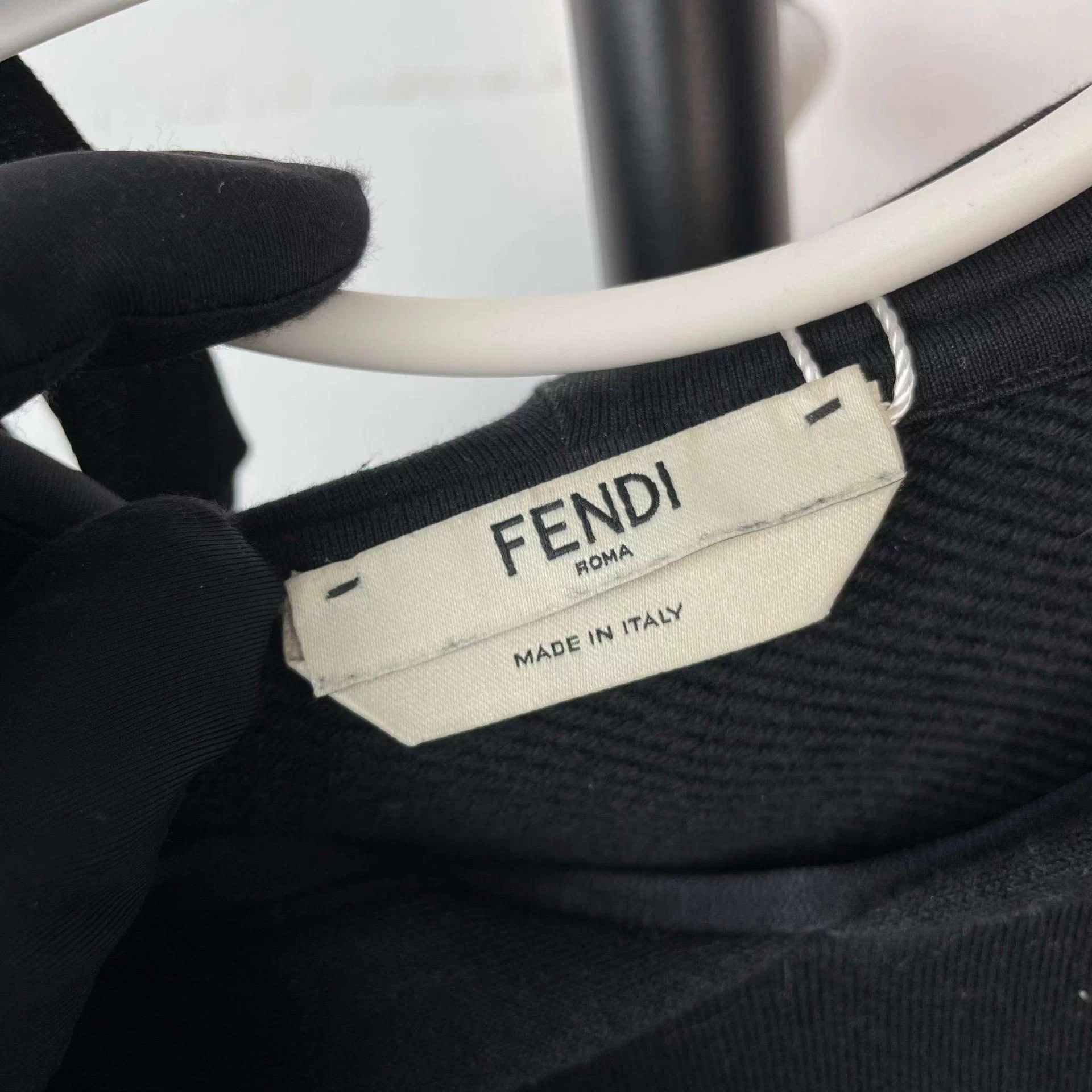 Fendi Fendi cotton beaded long sweatshirt black 175 Size M / US 6-8 / IT 42-44 - 7 Thumbnail