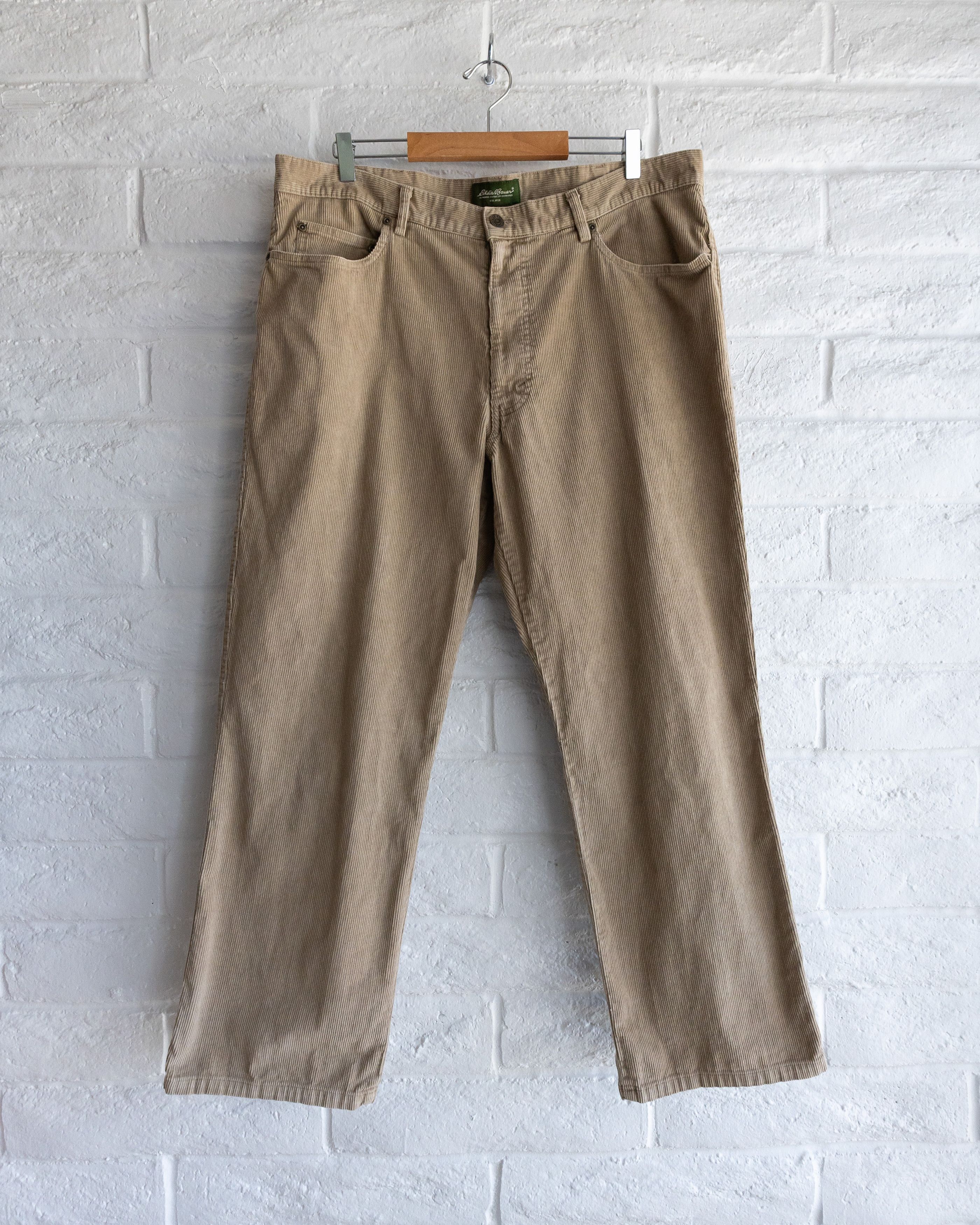 Vintage Vintage Eddie Bauer Corduroy Trouser Pant Tan Men's 40 Size US 40 / EU 56 - 1 Thumbnail