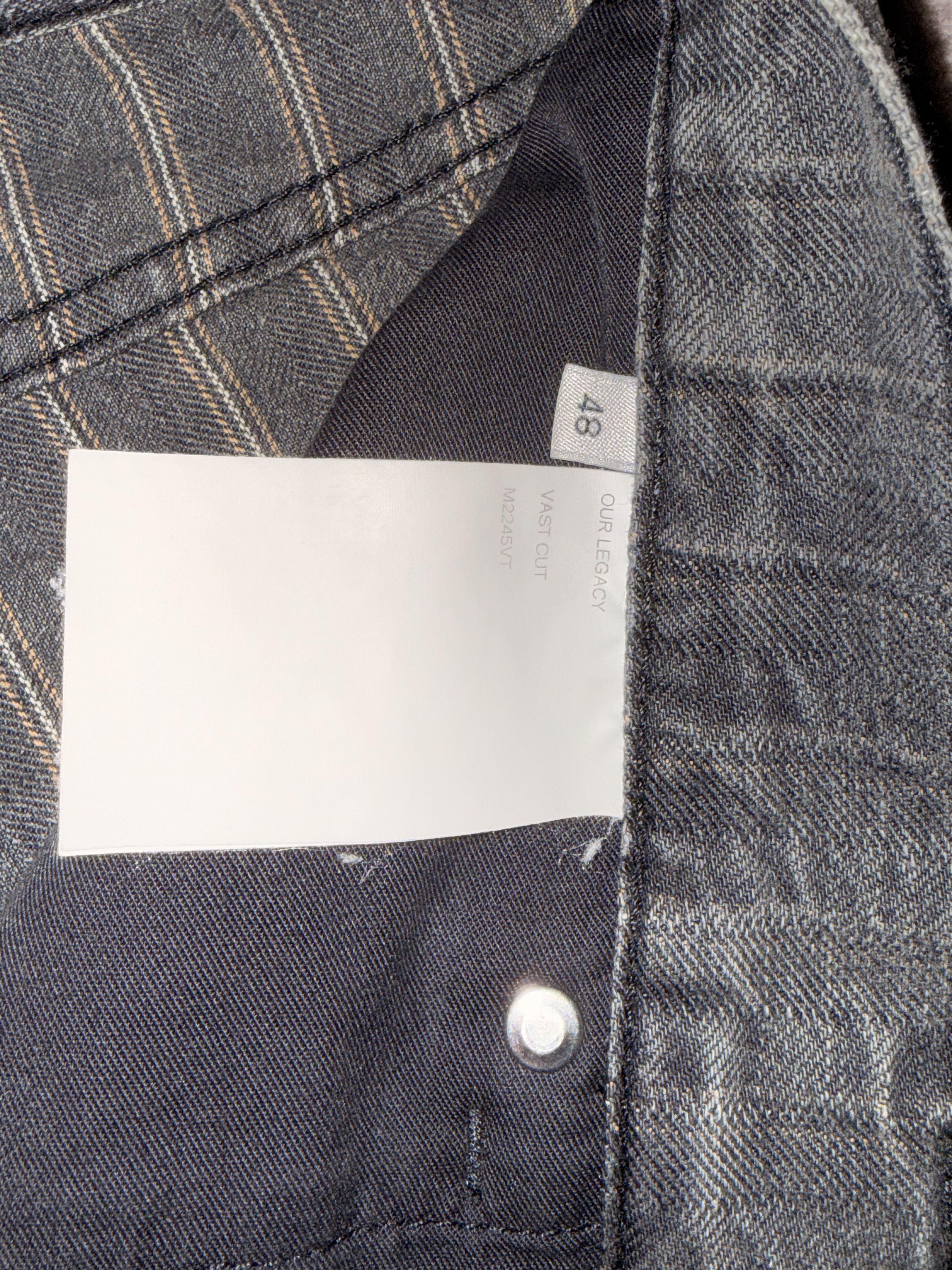 Our Legacy Washed Grey Torino Stripe - VAST CUT Size US 32 / EU 48 - 3 Thumbnail
