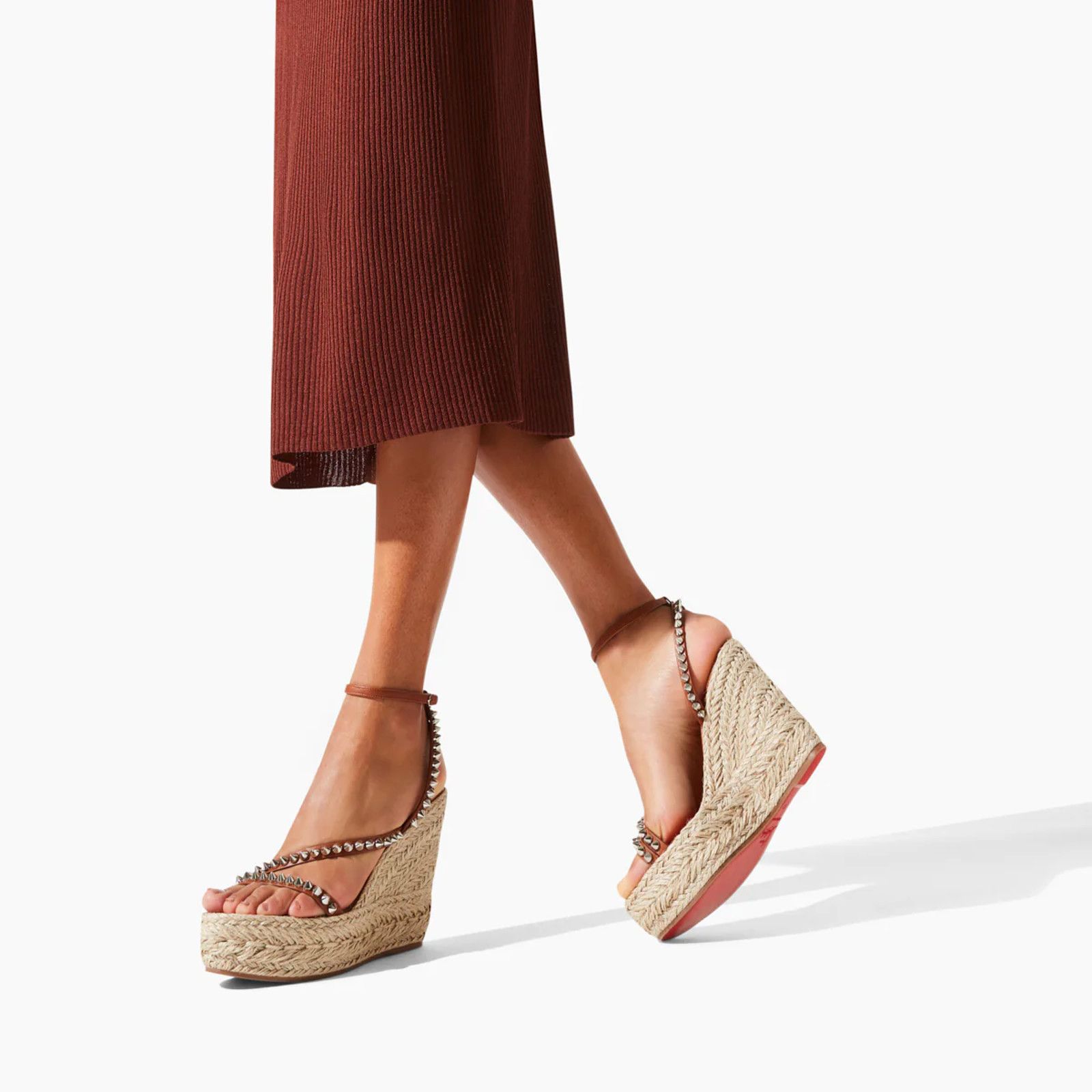 Christian Louboutin Mafaldina Zeppa 120 Brown Platform Wedge Sandal Heel Pump 39 Size US 9 / IT 39 - 5 Thumbnail