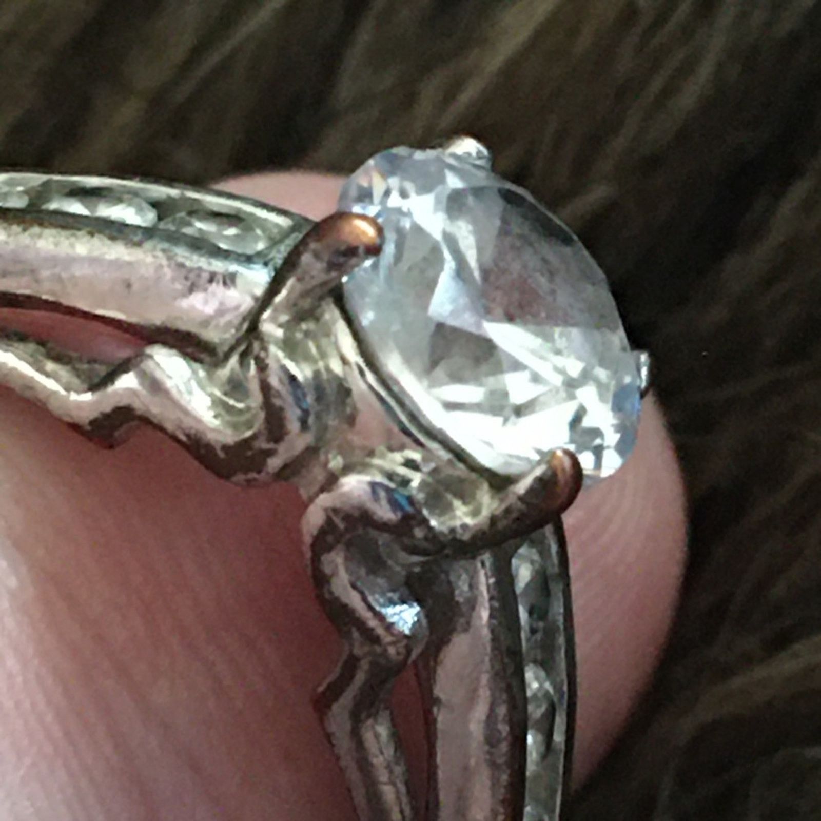 Vintage Vintage cubic zirconia wedding band ring Size ONE SIZE - 9 Thumbnail