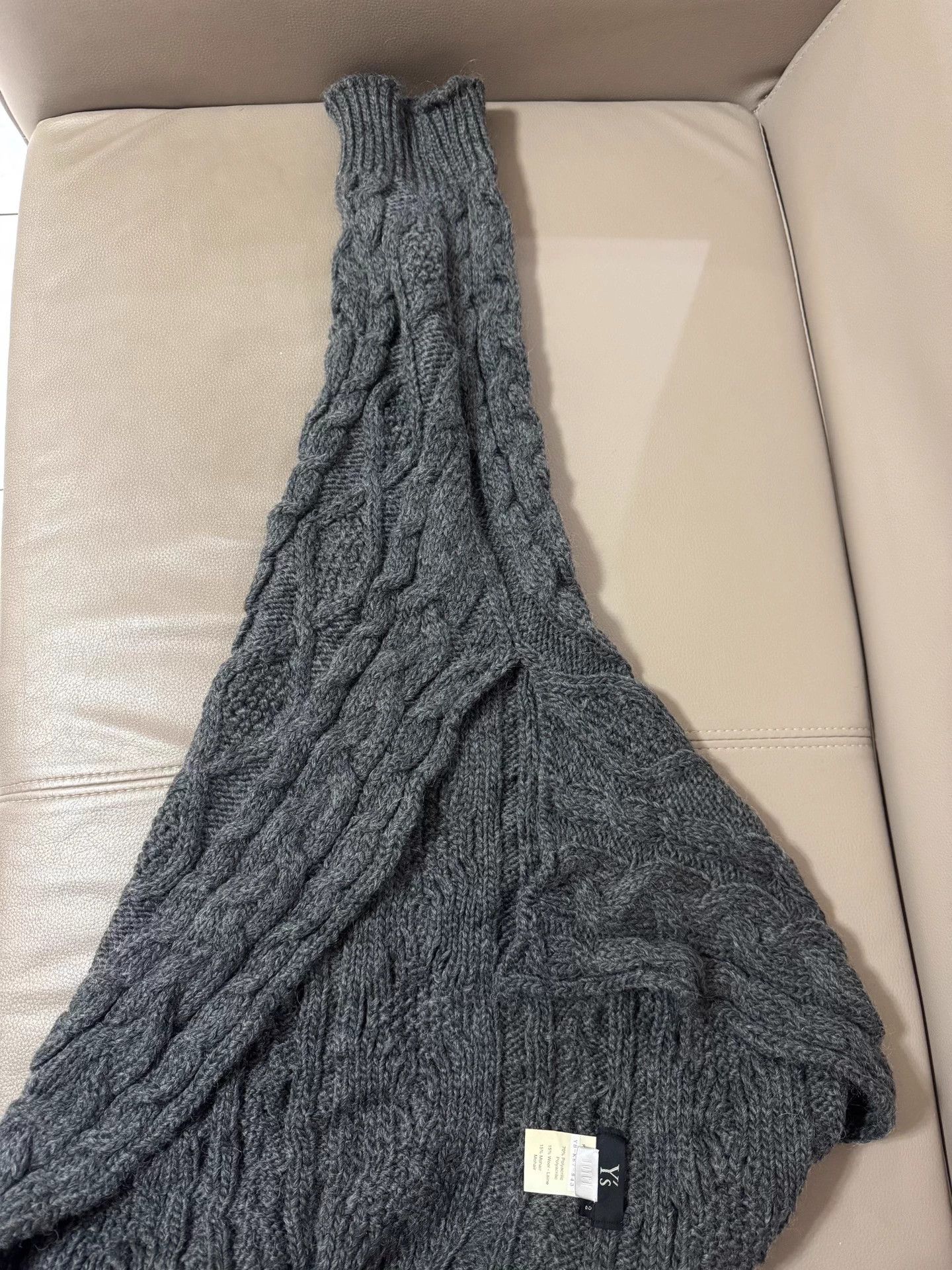 Y's YohjiYamamoto Y’s Vintage Chunky Knit Shawl Joyce Exclusive Size ONE SIZE - 3 Thumbnail
