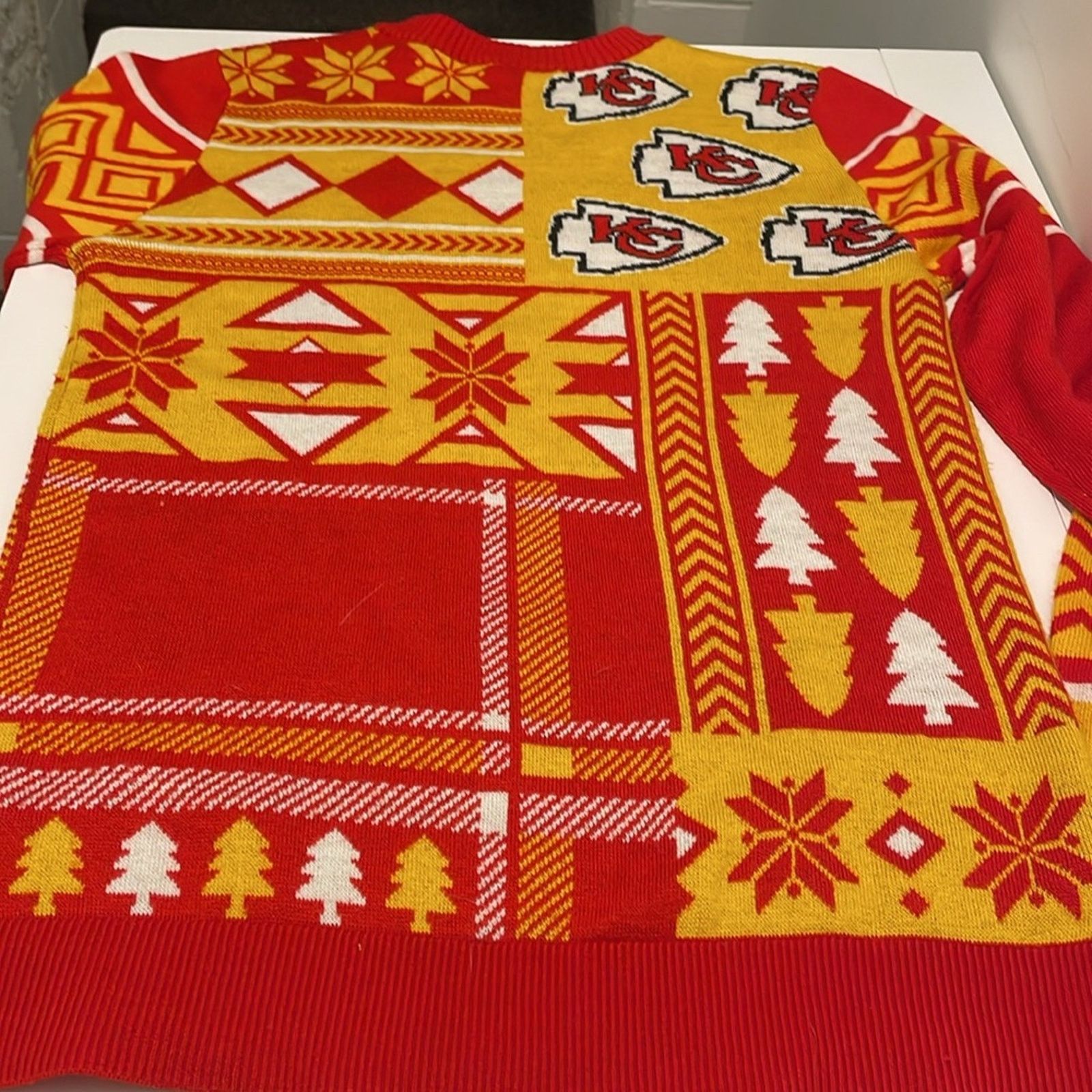 NFL NFL Kansas City Chiefs Red Yellow Ugly Sweater Holiday Small Size US S / EU 44-46 / 1 - 6 Thumbnail