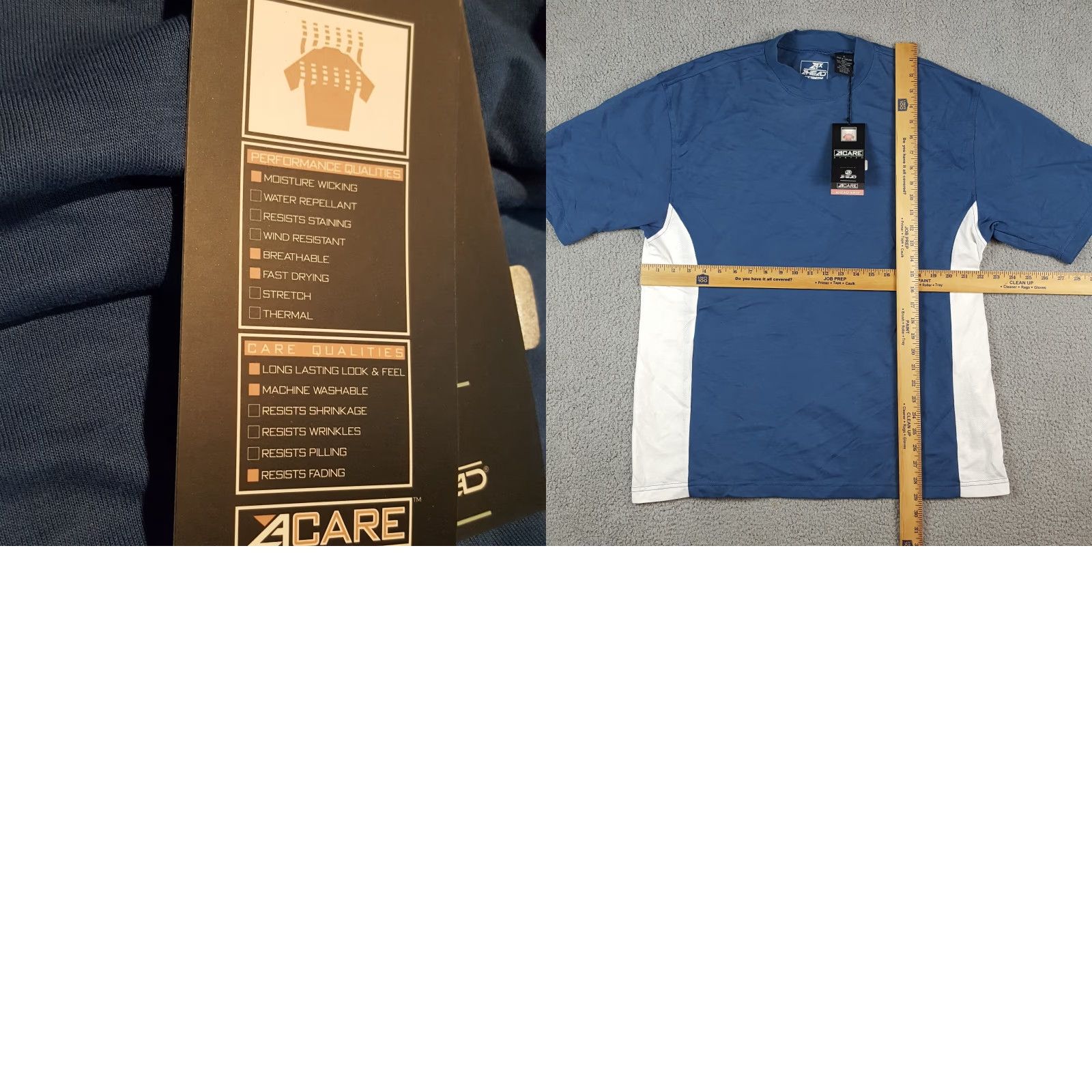 Vintage Outdoor Moisture Wicking Breathable Men's Size Large Blue Gym Workout T Shirt Size US L / EU 52-54 / 3 - 8 Thumbnail