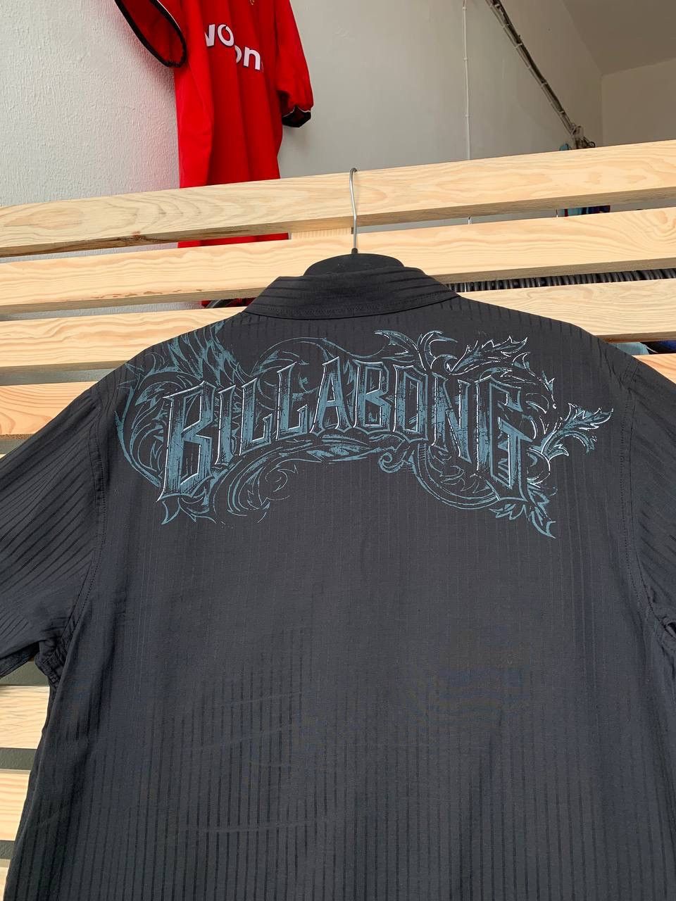 Billabong × Vintage Vintage Billabong Y2K Button Up Striped Shirt Graffiti Logo Size US L / EU 52-54 / 3 - 9 Thumbnail