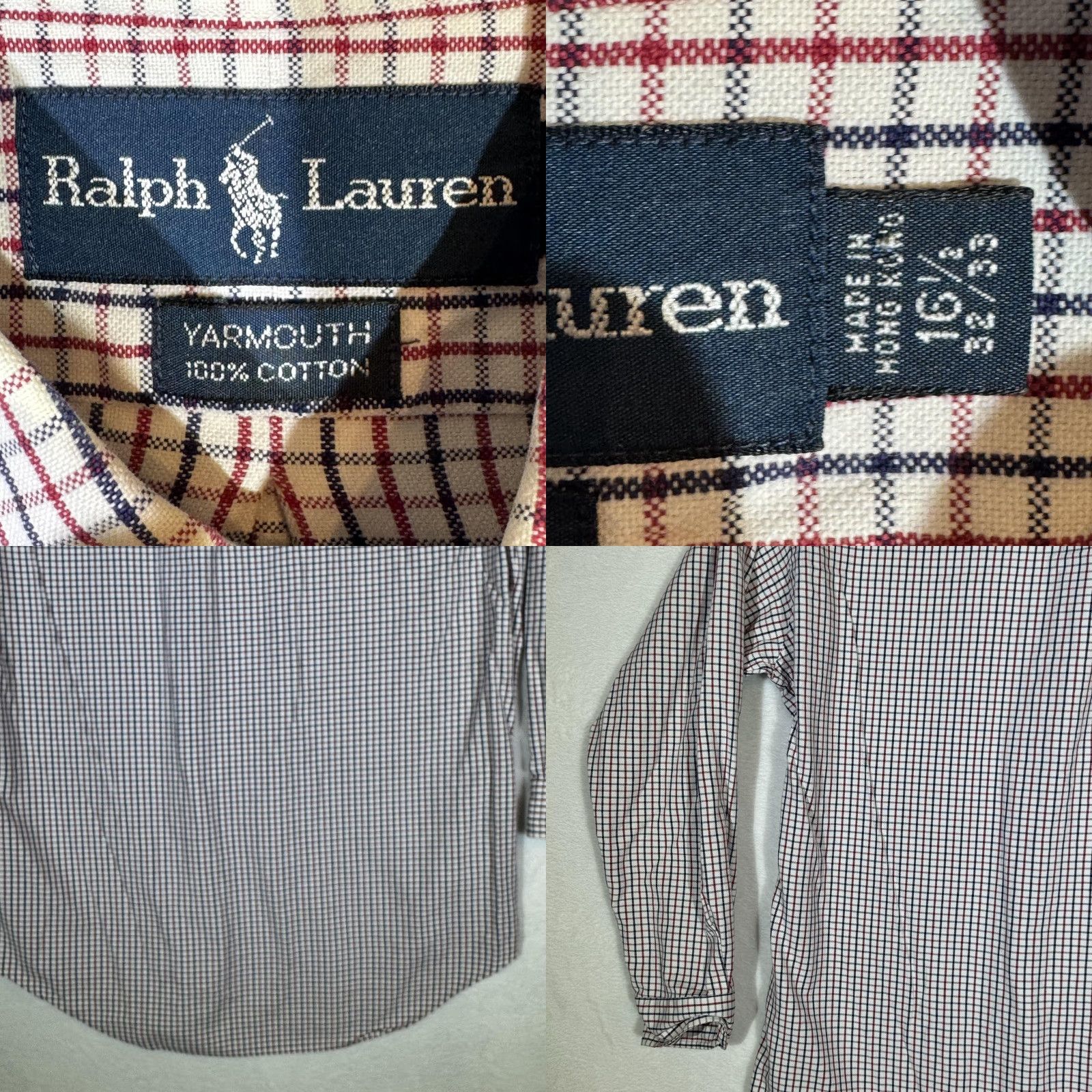 Ralph Lauren Ralph Lauren Yarmouth Shirt Mens 16.5 35 Red Blue Check Button-Down Long Sleeve Shirt Size US L / EU 52-54 / 3 - 8 Thumbnail