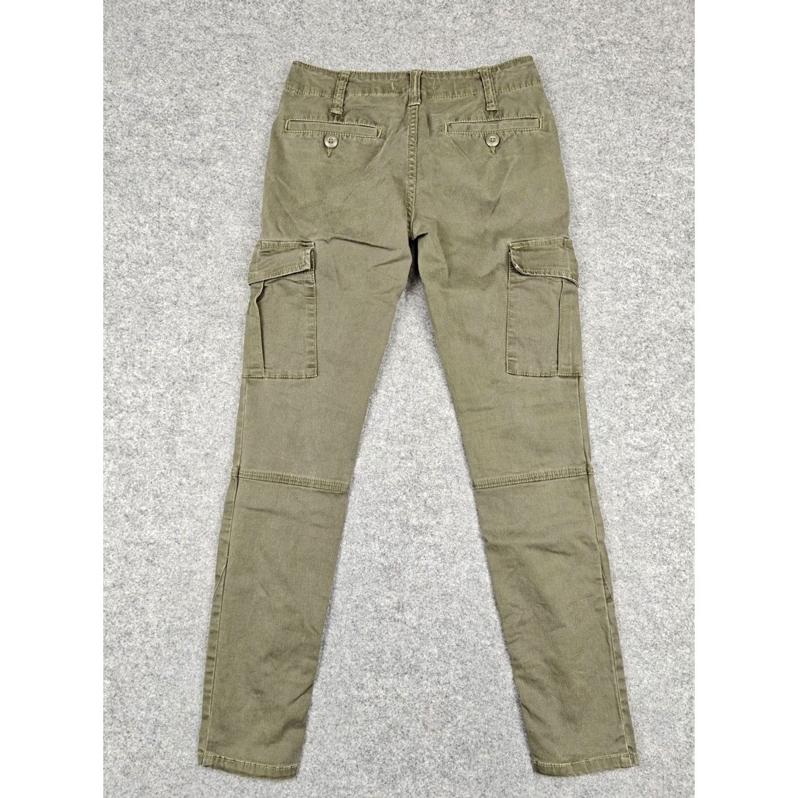 Free People Free People Pants Womens 27 Green Cargo Skinny Twill Stretch Ankle Zip Pockets Size 27" / US 4 / IT 40 - 5 Thumbnail
