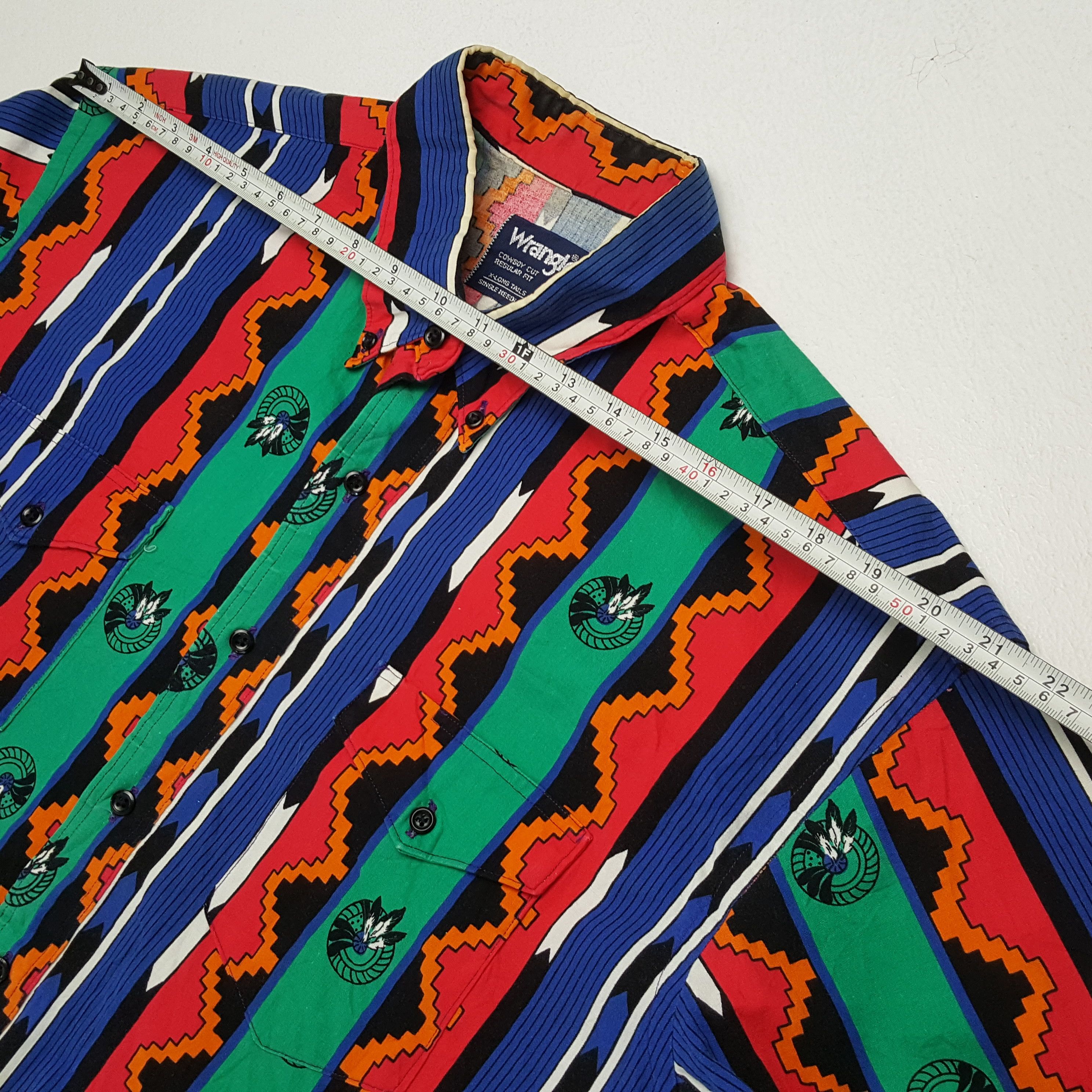 Vintage × Wrangler WRANGLER Classic Fashion Style Shirt Streetwear Size US XL / EU 56 / 4 - 4 Thumbnail