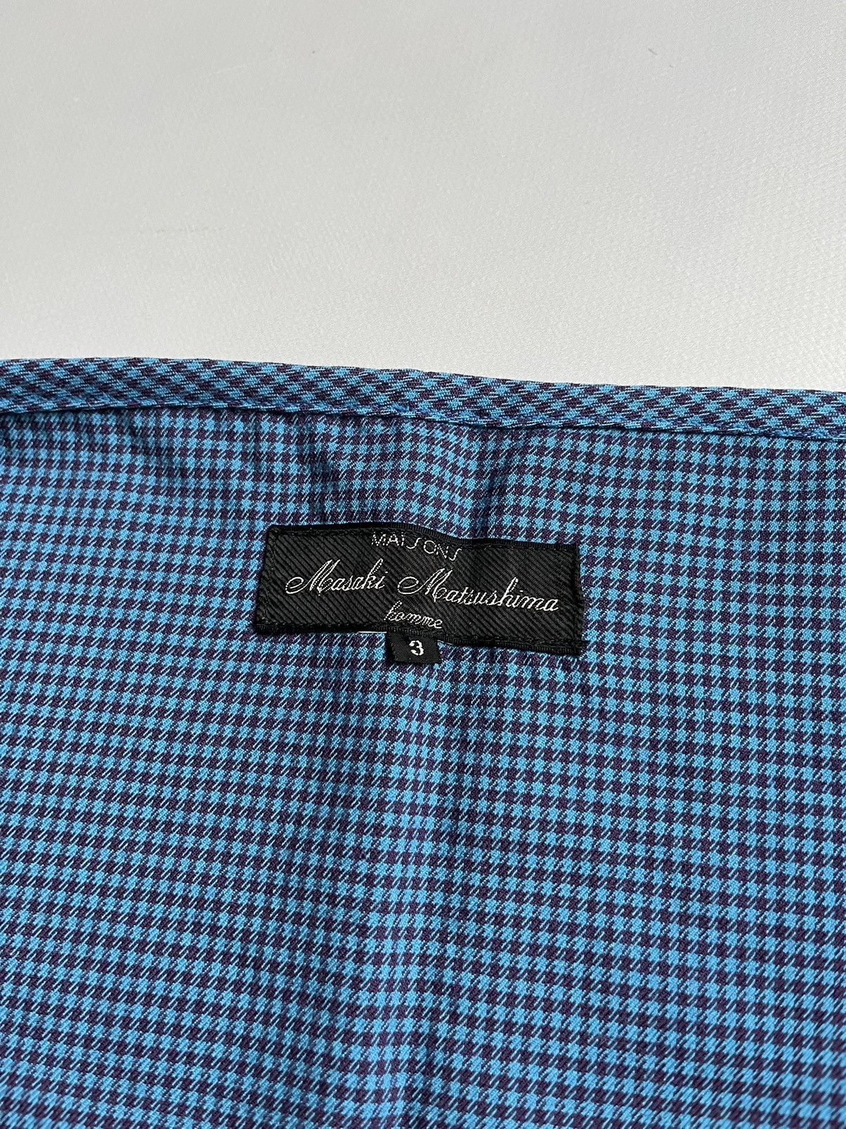 Designer × Japanese Brand × Masaki Matsushima Masaki Matsushima Homme Blue Plaid Scarf Size ONE SIZE - 6 Thumbnail