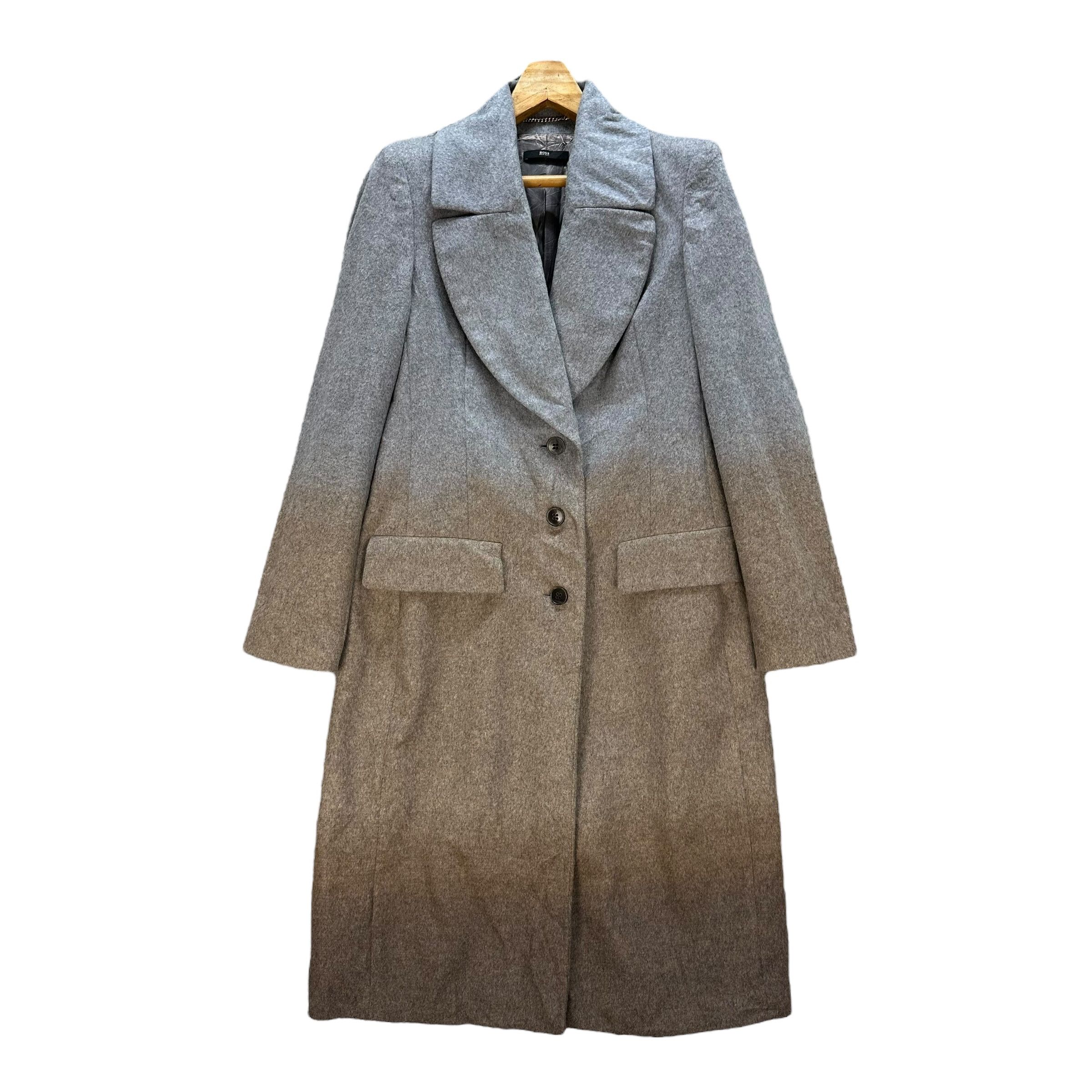 Hugo Boss Gorgeous Hugo Boss Three Tone Wool Long Coat #A11-0258 Size M / US 6-8 / IT 42-44 - 1 Thumbnail