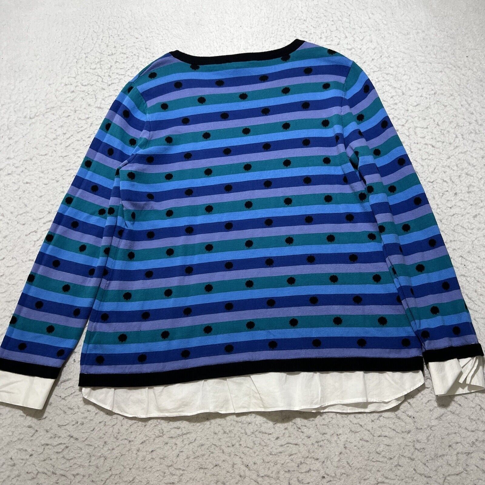 Other Talbots Crewneck Sweater Polka Dot Purple Blue Pattern Size L / US 10 / IT 46 - 10 Thumbnail