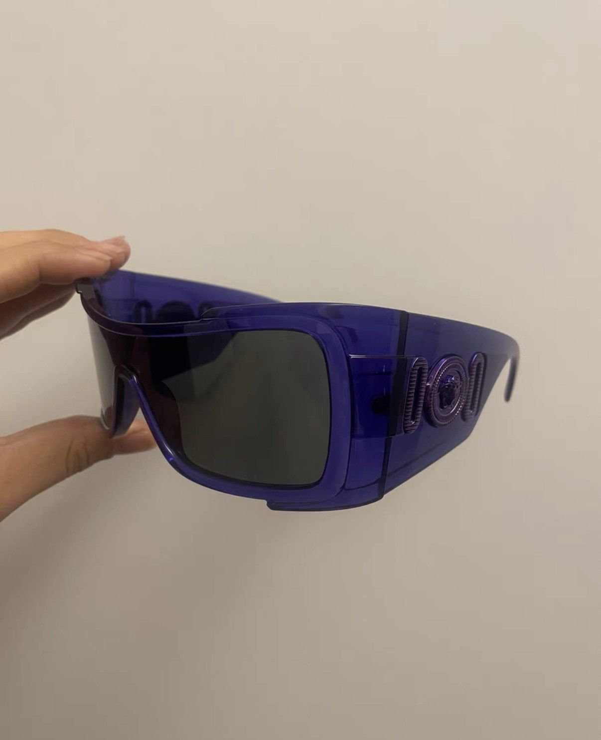 Versace Versace Shield Shape Frame Sunglasses Size ONE SIZE - 2 Thumbnail