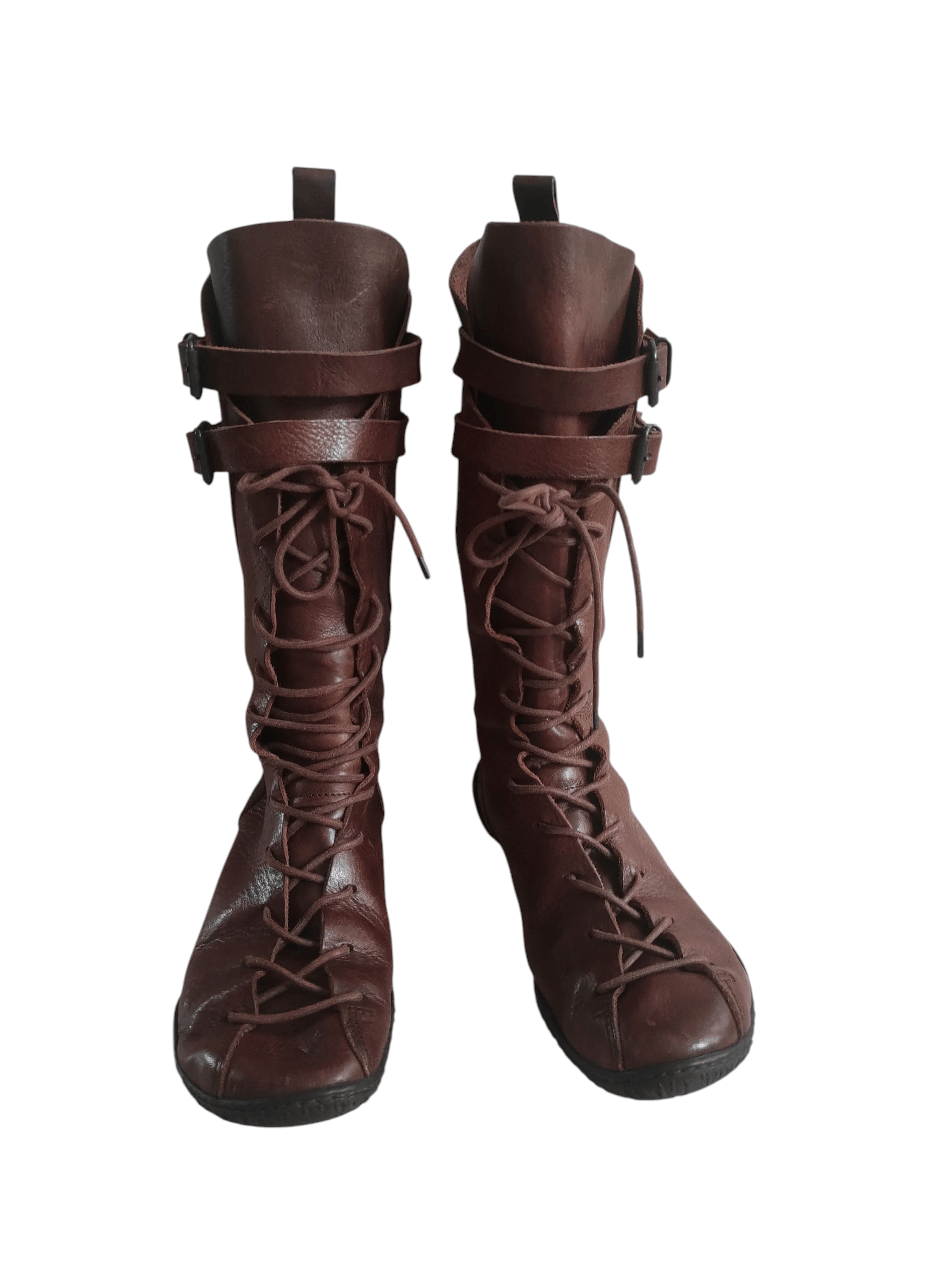 Trippen Trippen Belted Leather Women's Knee Flat Boots Made Germany Size US 7 / IT 37 - 3 Thumbnail