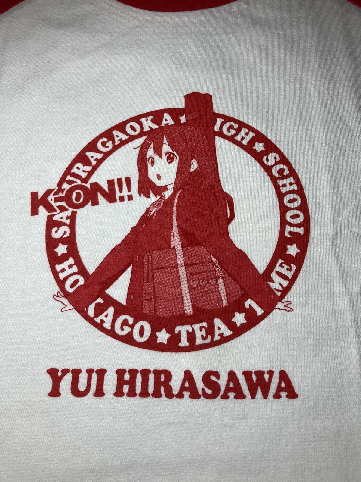 Anime 2010 K-On! Anime Red Raglan Yui Hirasawa Manga Cosplay 2010s Size US M / EU 48-50 / 2 - 3 Thumbnail