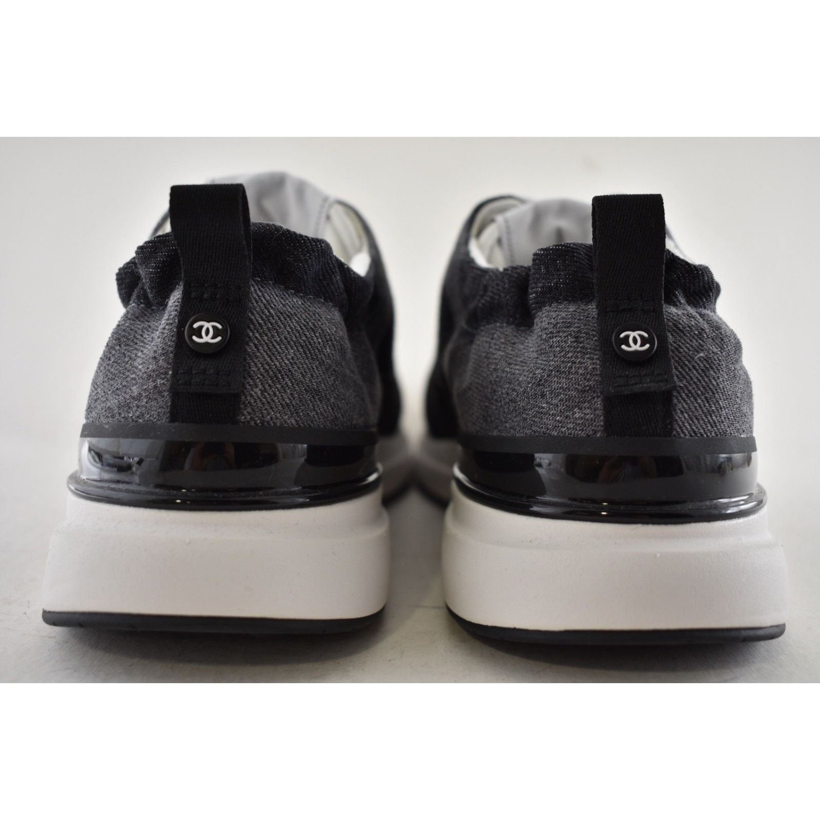 Chanel Mens Denim CC Logo Lace Up Low Top Trainer Sneaker Size US 11 / EU 44 - 12 Thumbnail