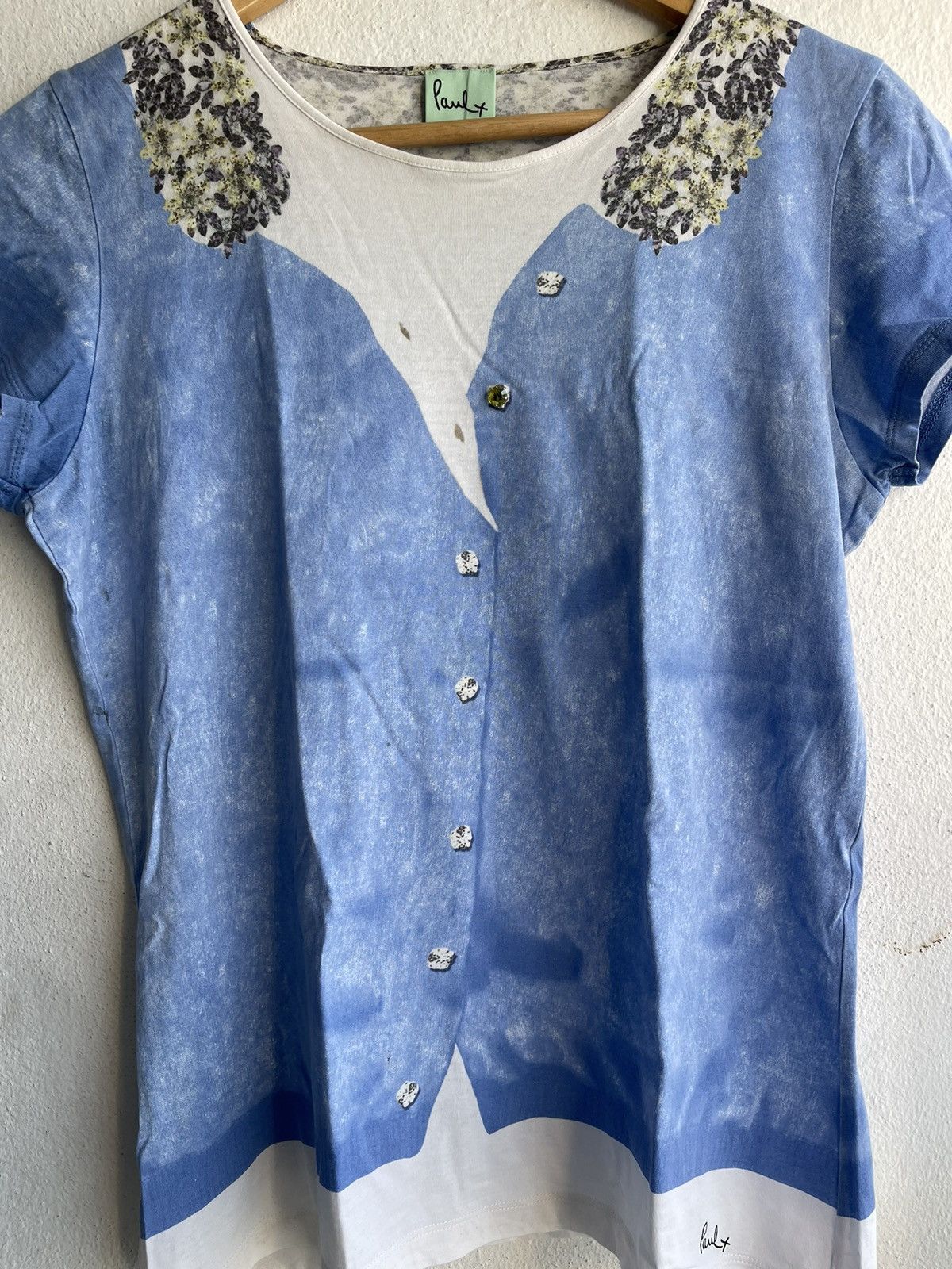 Paul Smith Paul X Asymmetrical Cauliflower Shirt Tee Top Size XL / US 12-14 / IT 48-50 - 3 Thumbnail