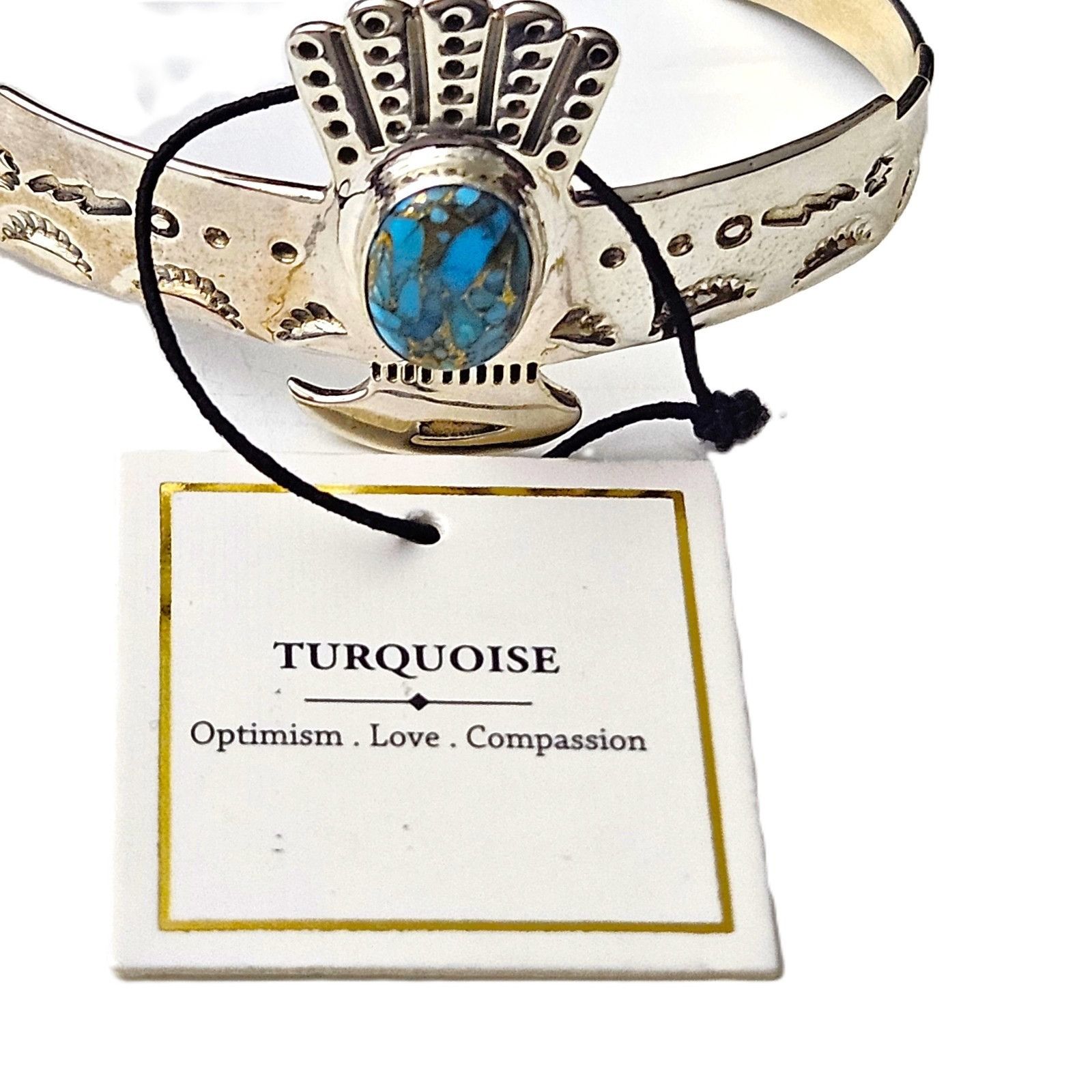 Other Solid Sterling Silver Women’s Turquoise Cuff Bracelet – NWT Size ONE SIZE - 7 Thumbnail