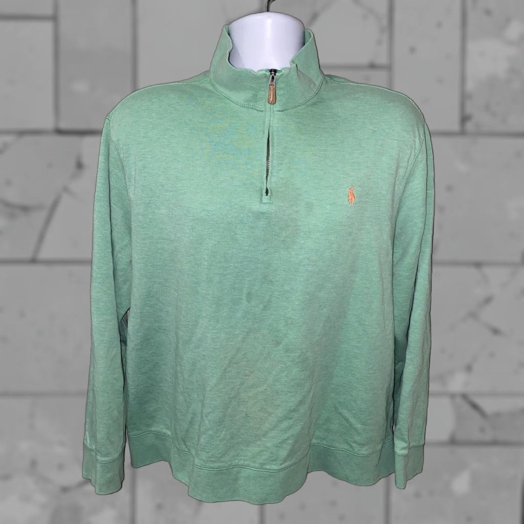 Polo Ralph Lauren Polo Ralph Lauren Sweater Shirt 1/2 Zip Pullover Mens XL Green Size US XL / EU 56 / 4 - 1 Thumbnail