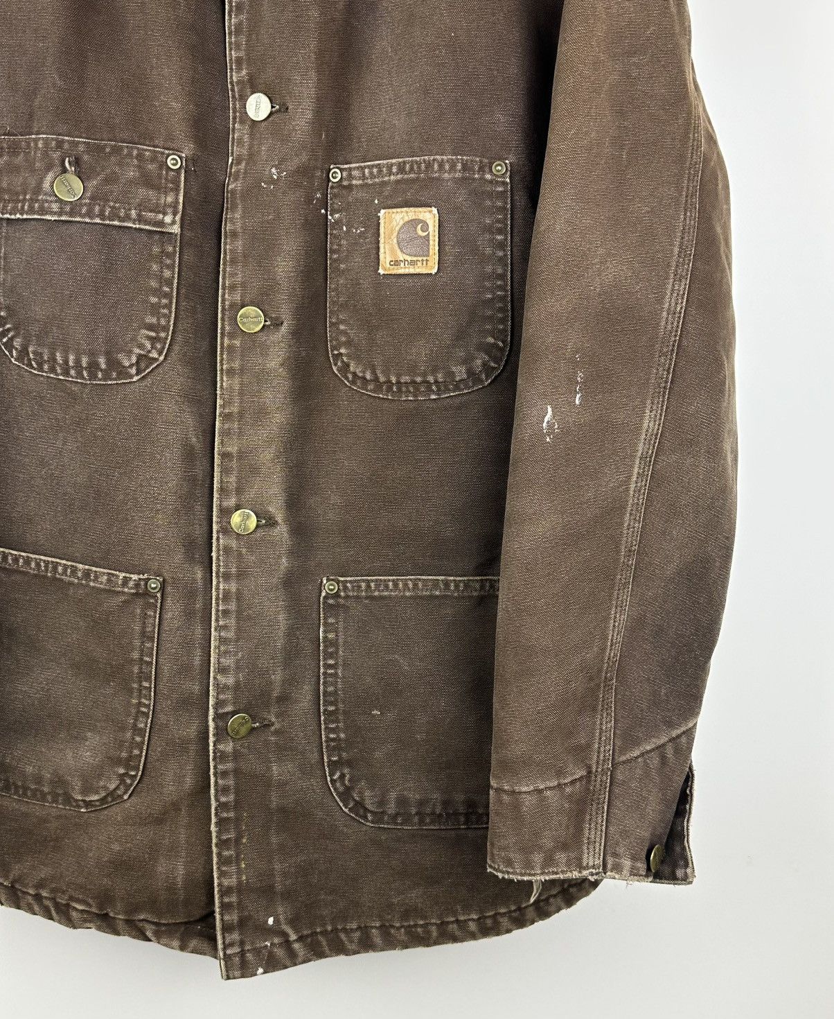 Carhartt Carhartt Distressed Work Jacket Heavy Canvas L Made In USA Size US L / EU 52-54 / 3 - 3 Thumbnail