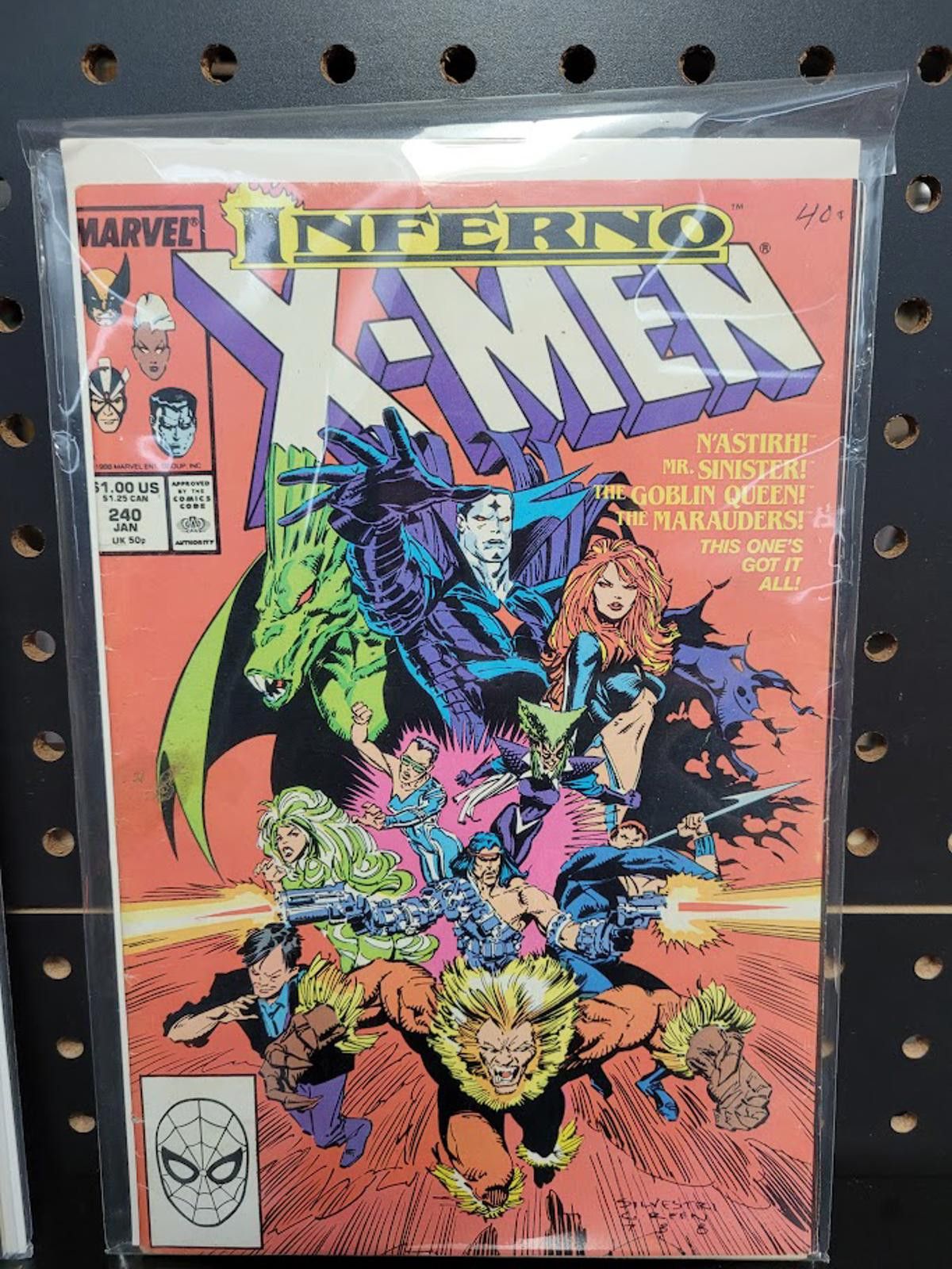 Marvel Comics Uncanny X-Men #240 (1989) Inferno Part 1 Marvel Comic Size ONE SIZE - 1 Preview